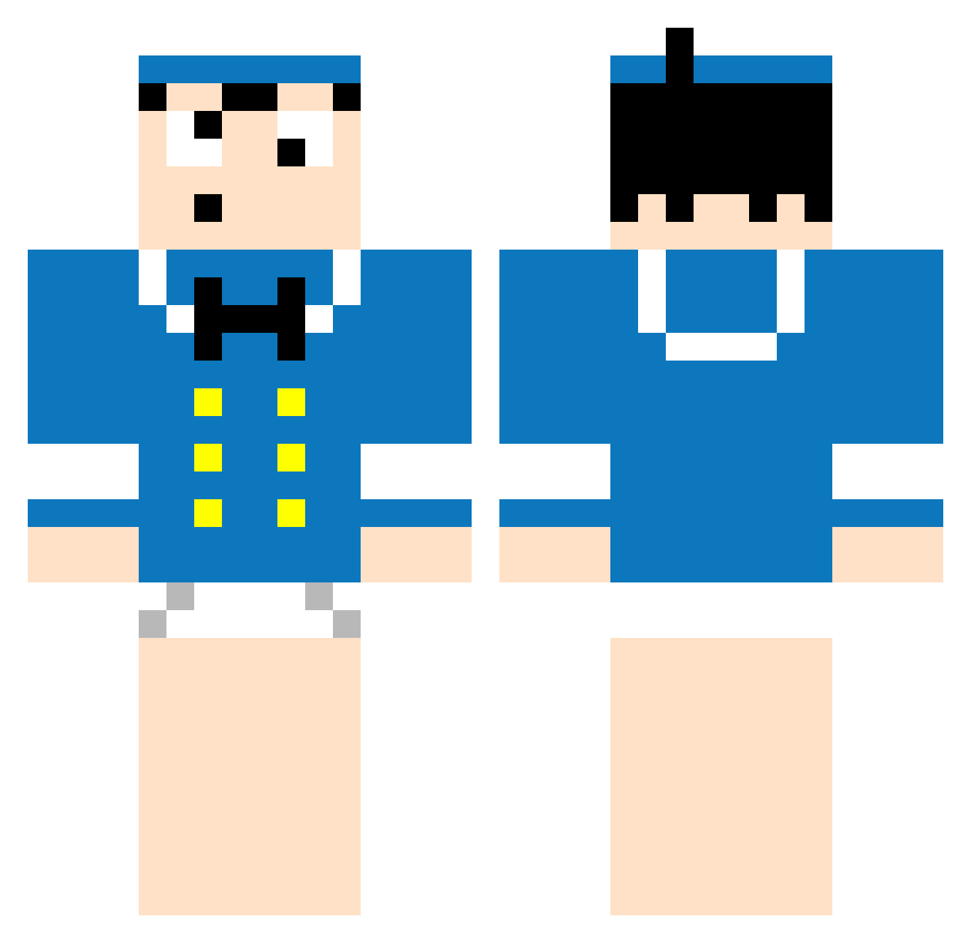 cweole974 Minecraft skin, front and back view