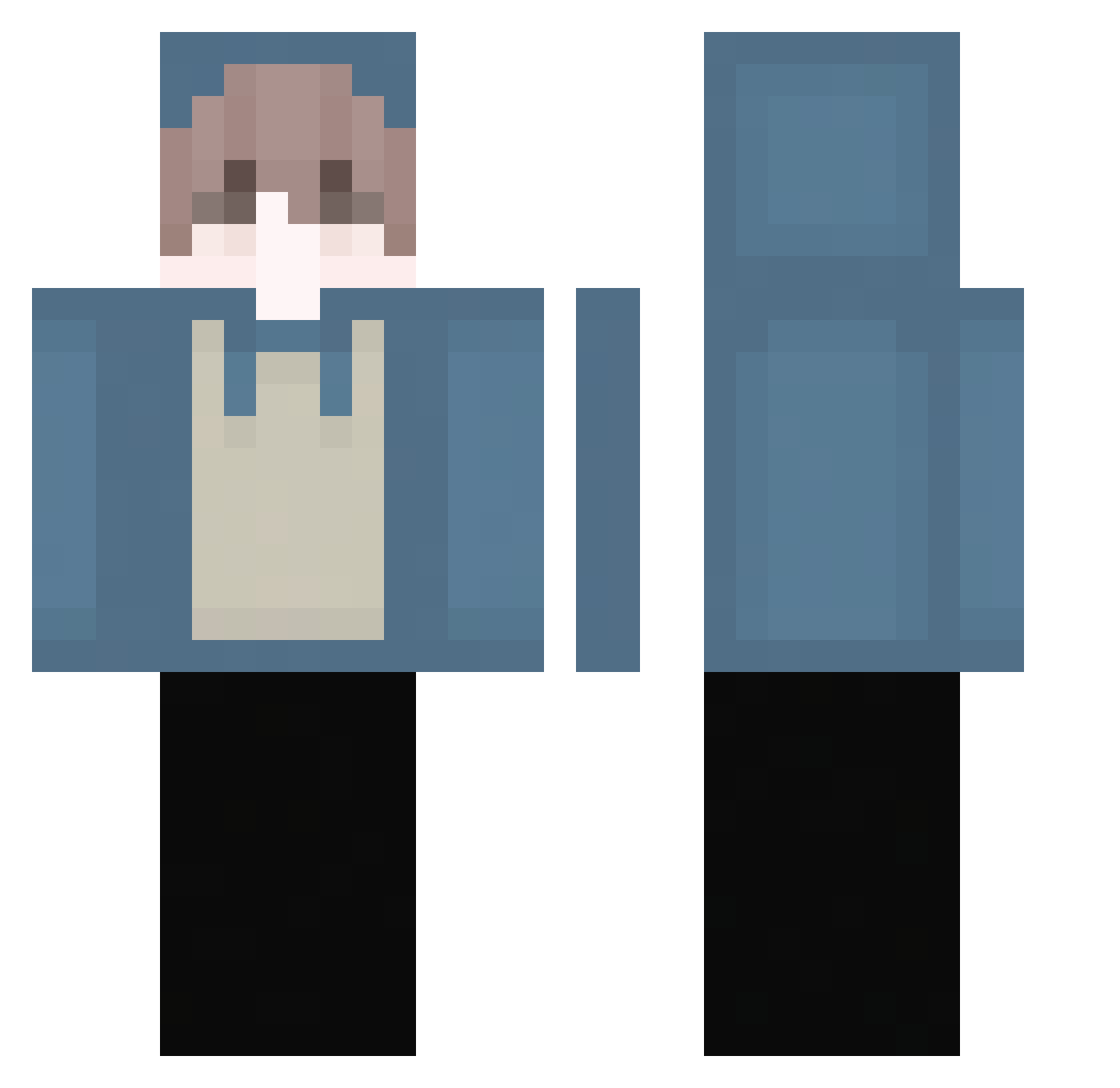 _w0jtasss Minecraft skin, front and back view