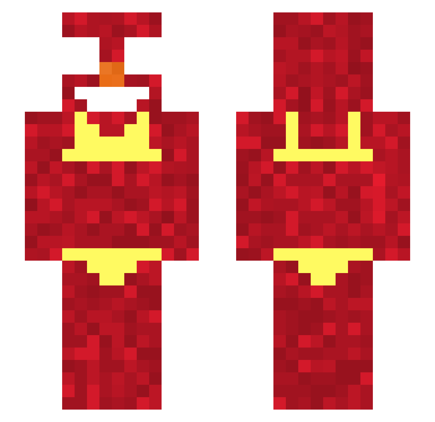 AronHatsch Minecraft skin, front and back view