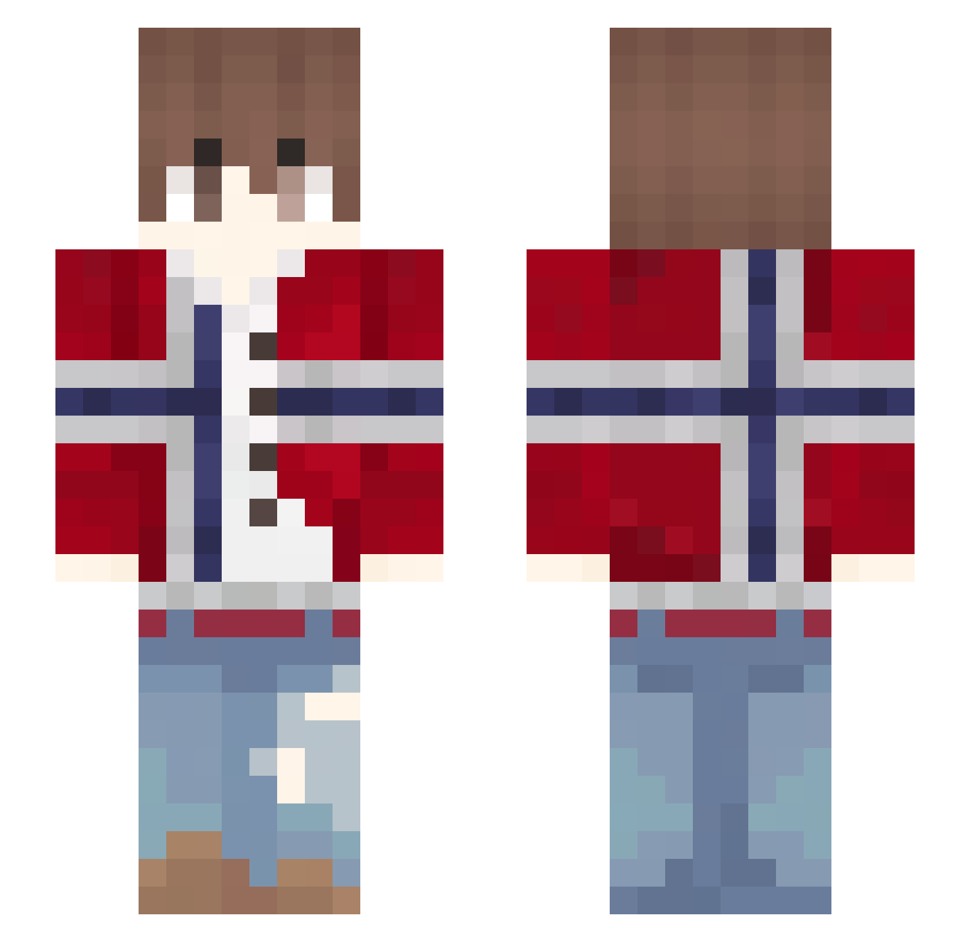 oeiu Minecraft skin, front and back view