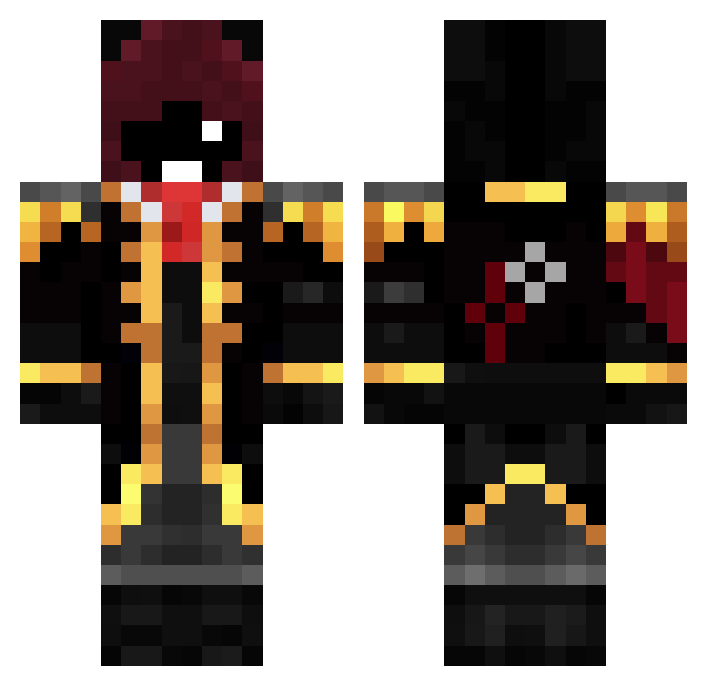 B1ack0ut06 Minecraft skin, front and back view