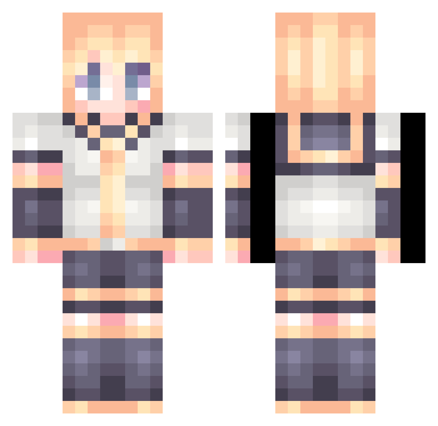 zionxdlol Minecraft skin, front and back view