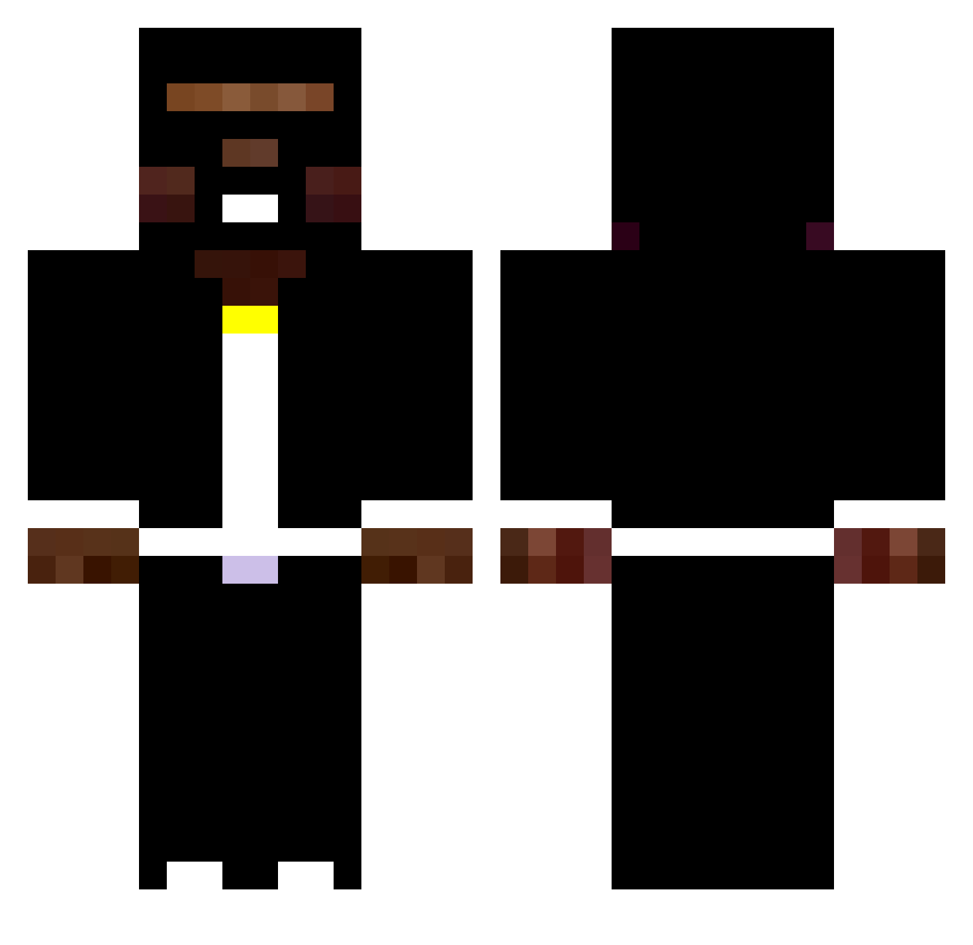 PoopyMcFarts Minecraft skin, front and back view