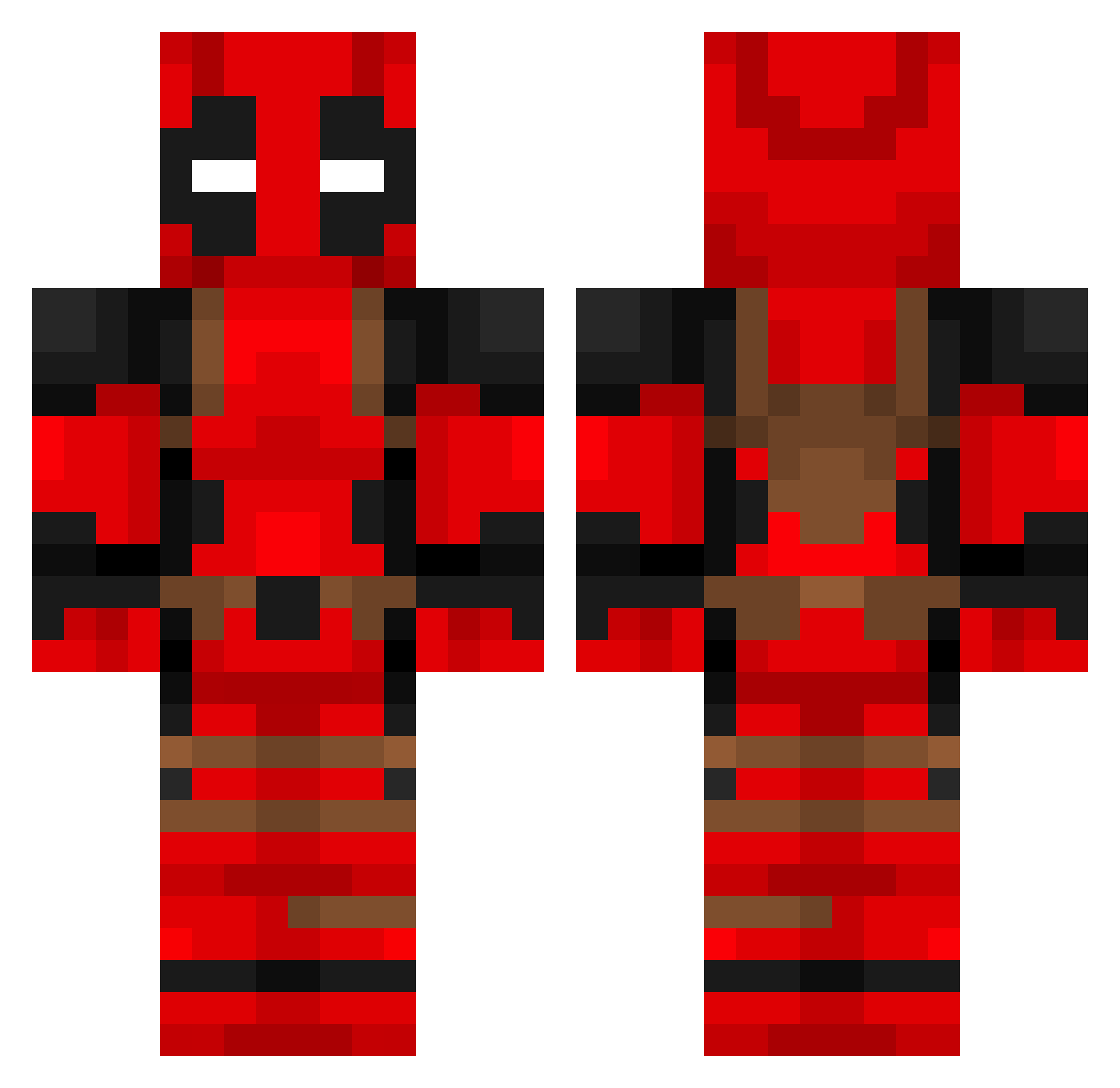 catlaina Minecraft skin, front and back view