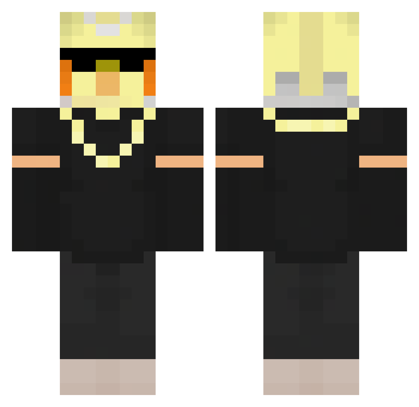 InnerGamer13 Minecraft skin, front and back view