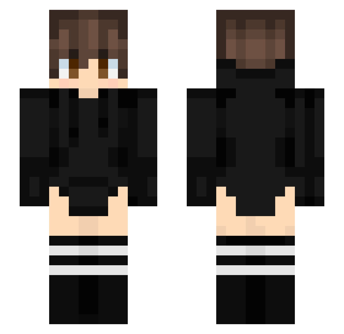 Reljl Minecraft skin, front and back view