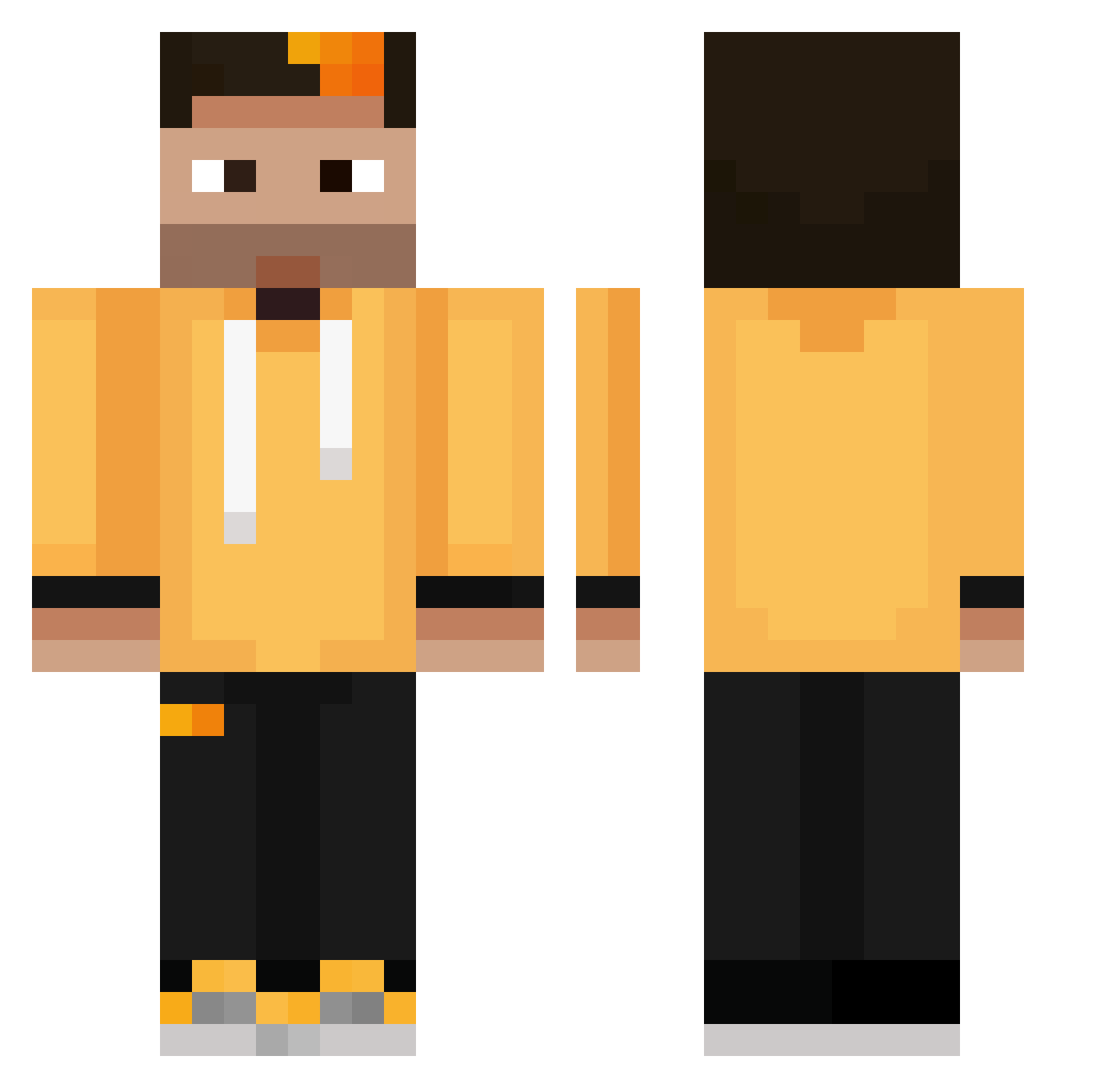 7slipknot Minecraft skin, front and back view