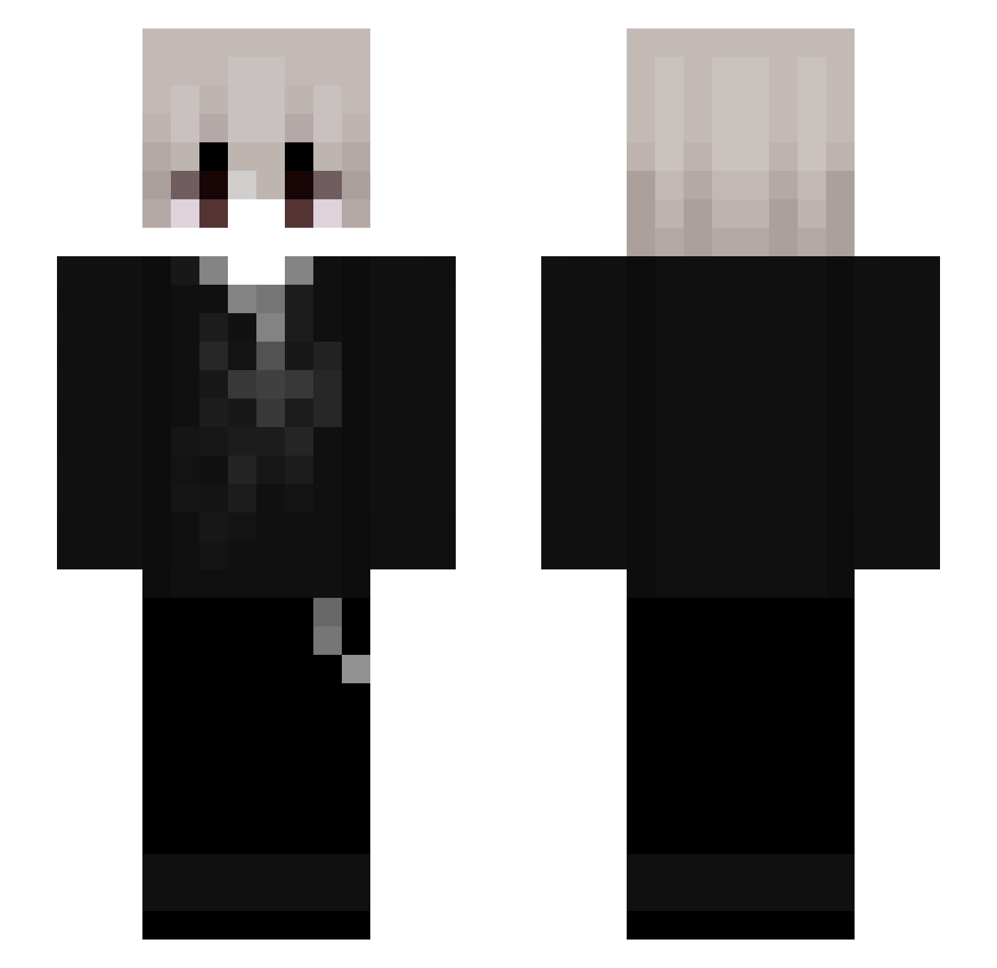 toxicanze Minecraft skin, front and back view