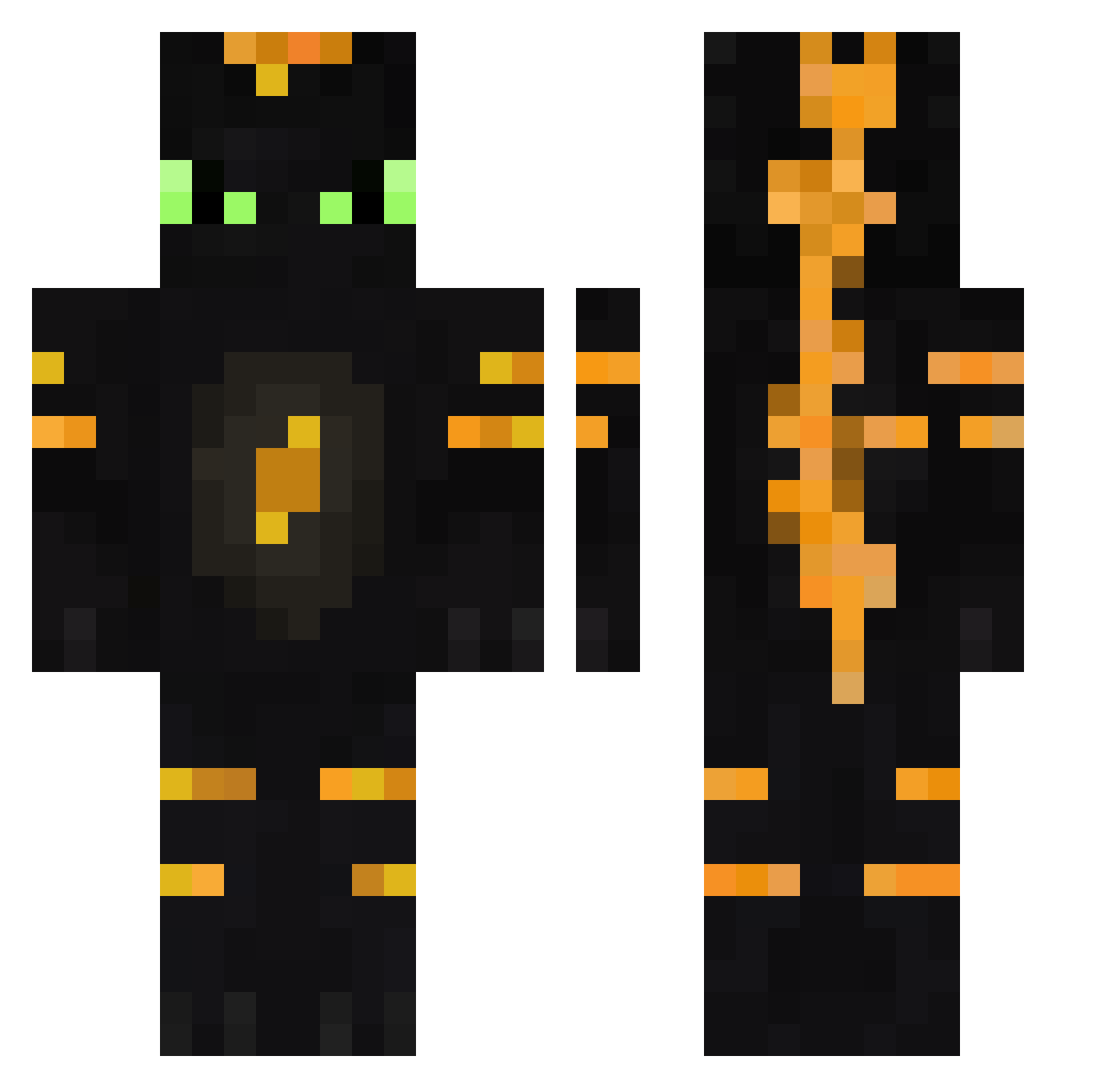 iBog_ Minecraft skin, front and back view
