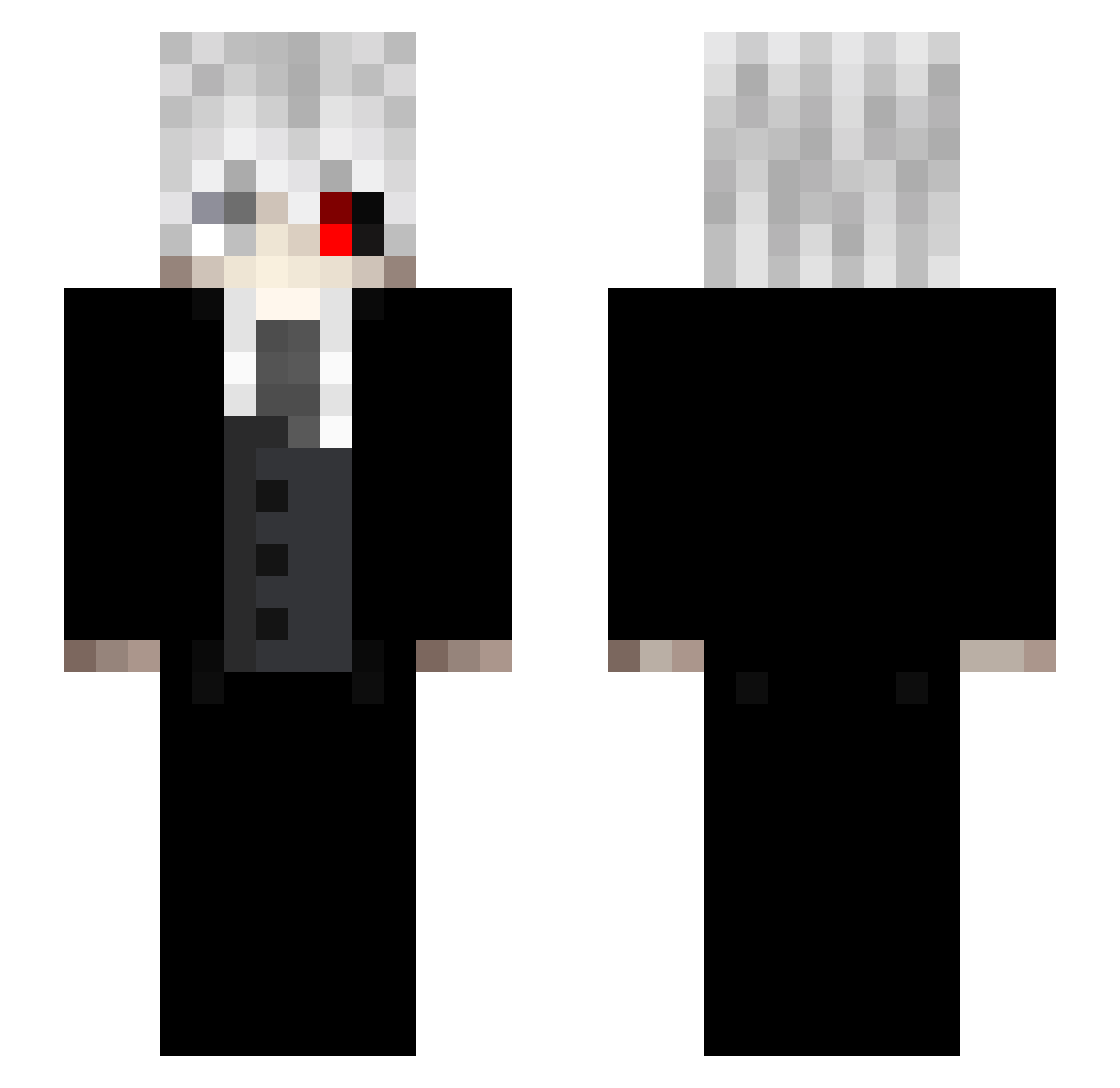 v1xcl Minecraft skin, front and back view
