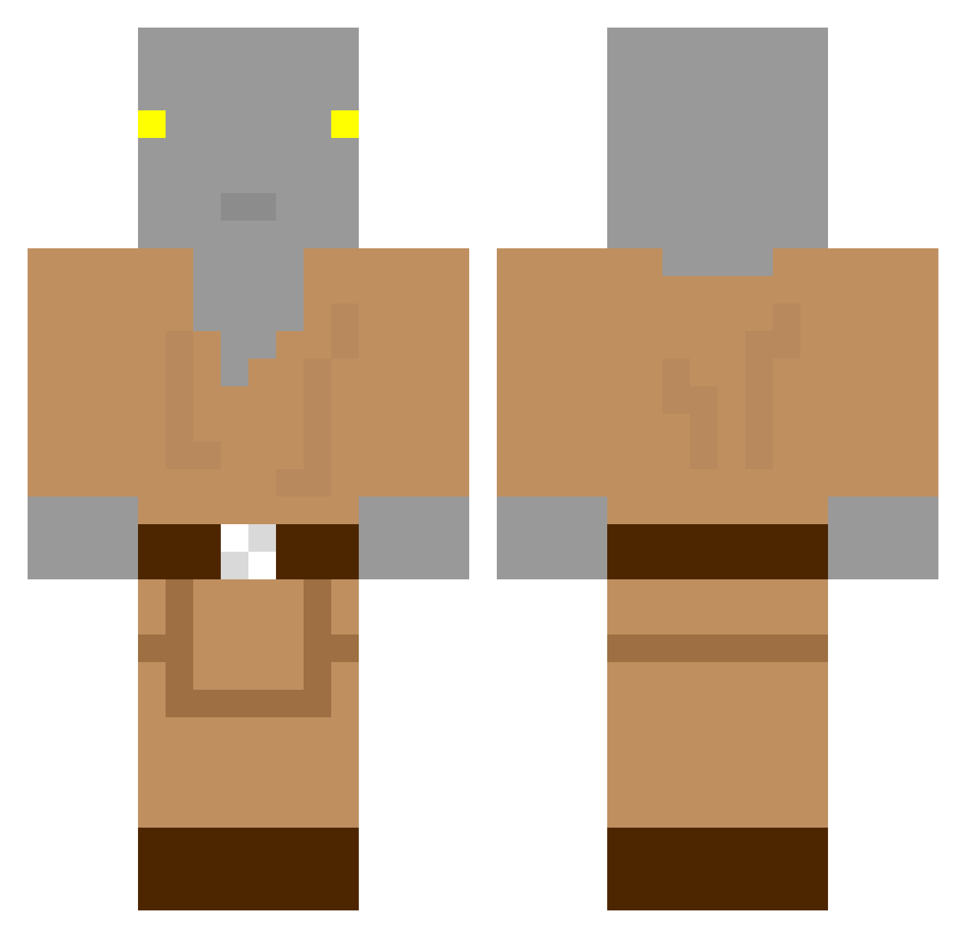 TreborColeman Minecraft skin, front and back view