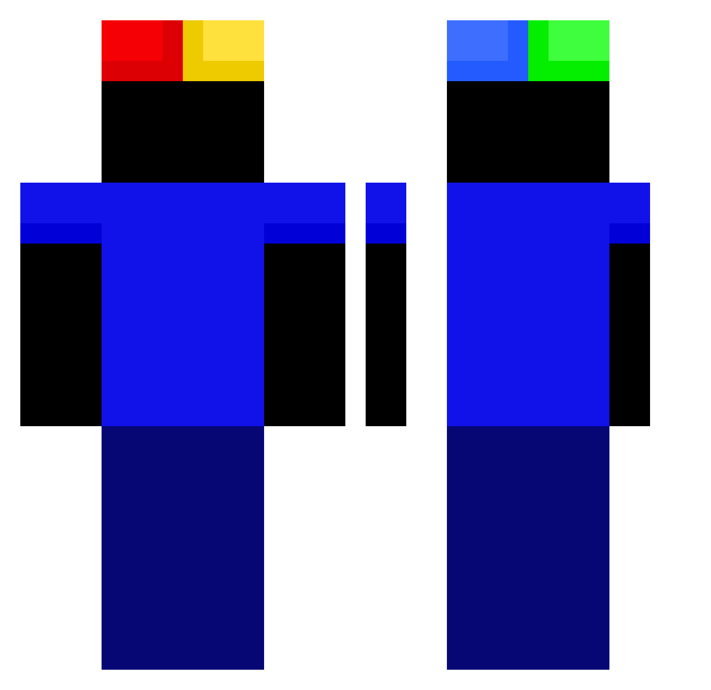 Fil_zz Minecraft skin, front and back view