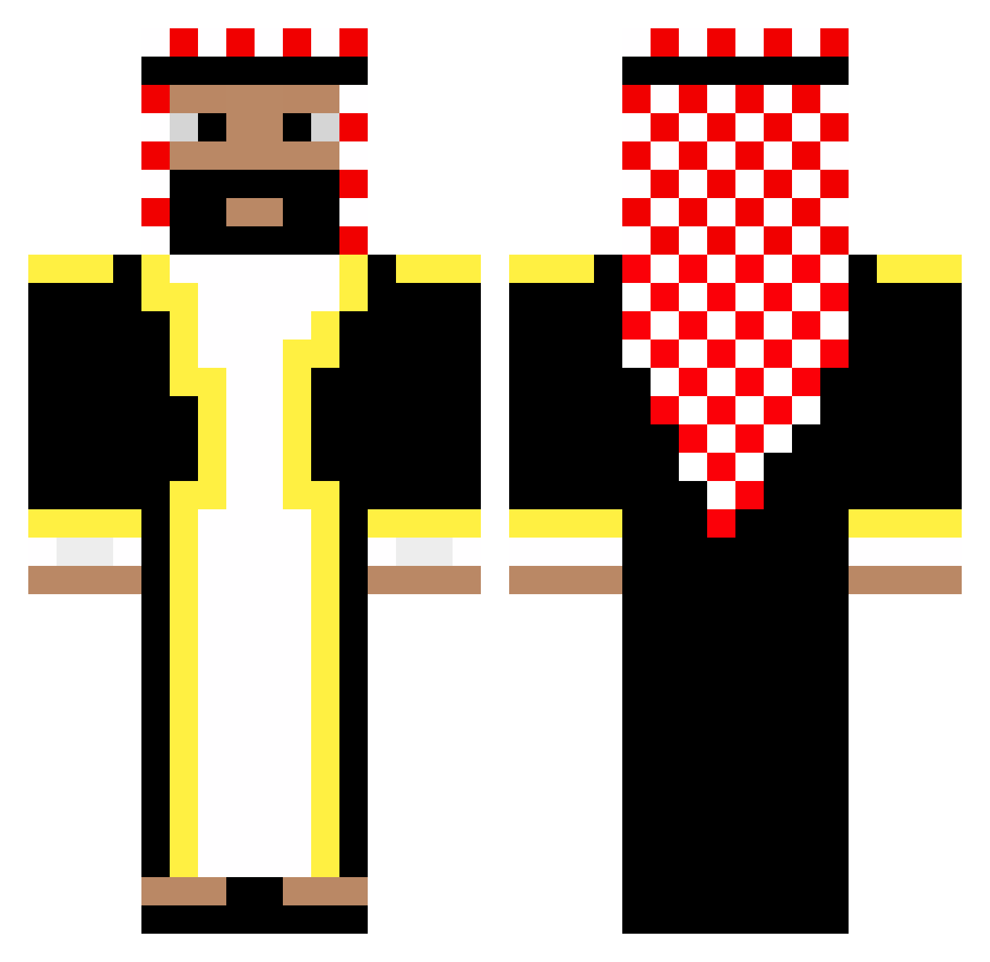 bloodmoss_100 Minecraft skin, front and back view