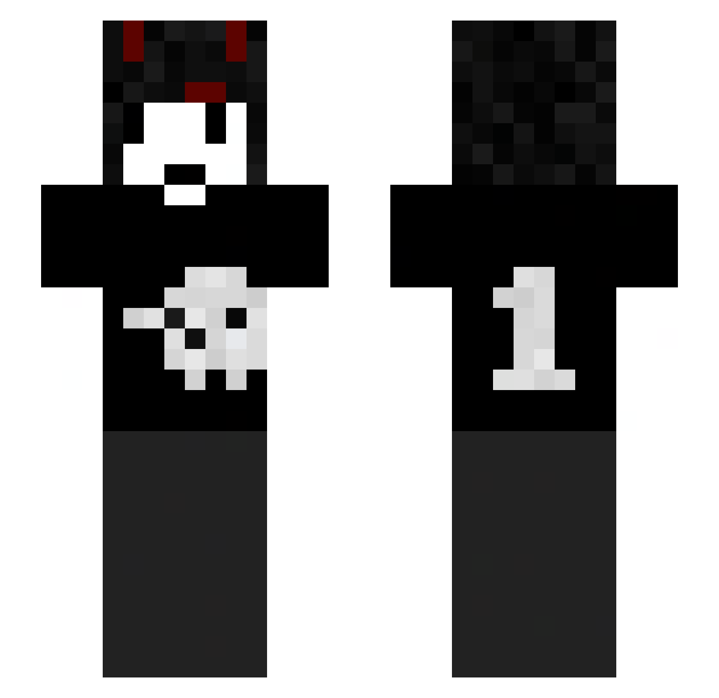 SuperM4ksiu Minecraft skin, front and back view