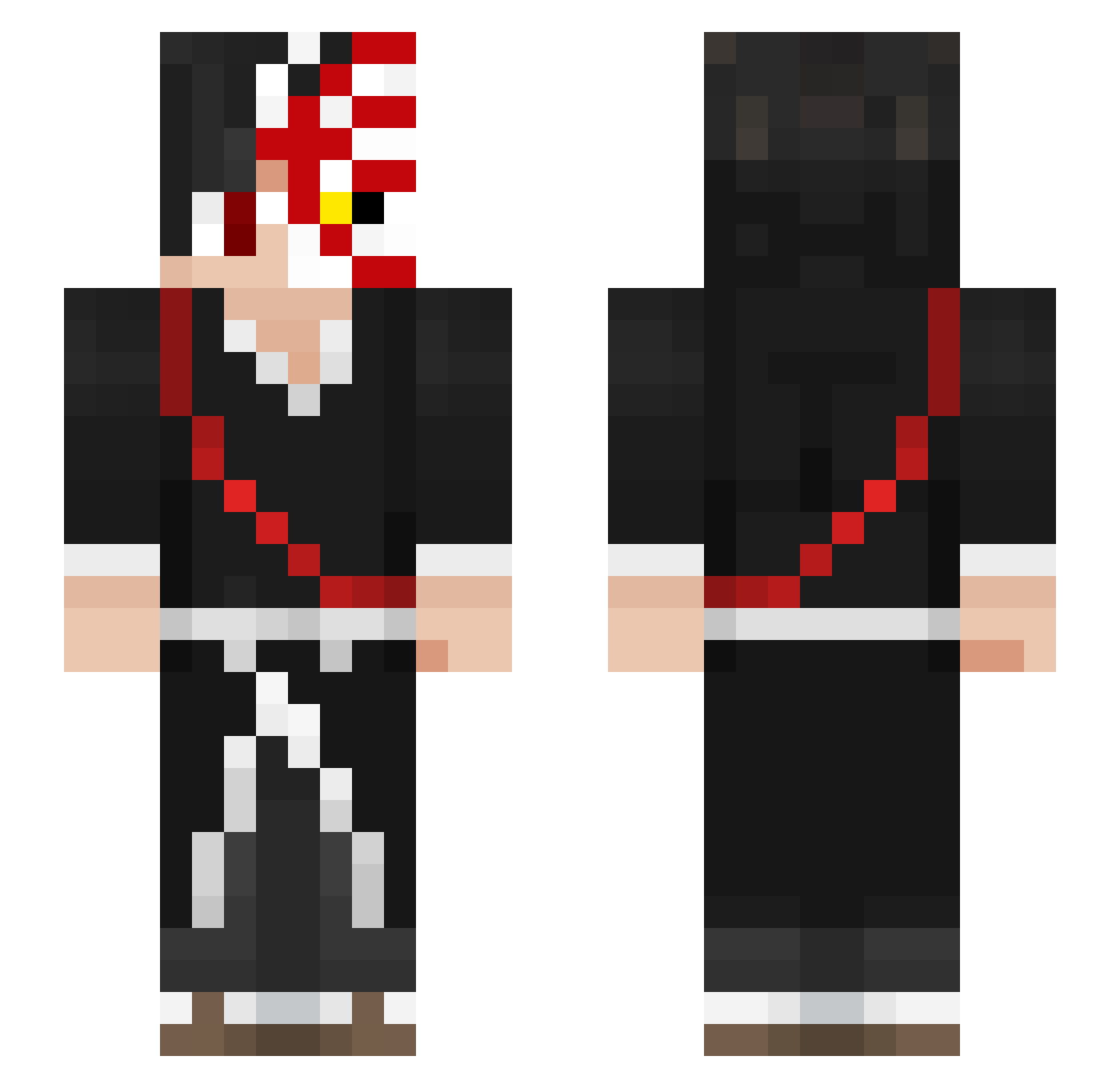 HungrYaZ Minecraft skin, front and back view