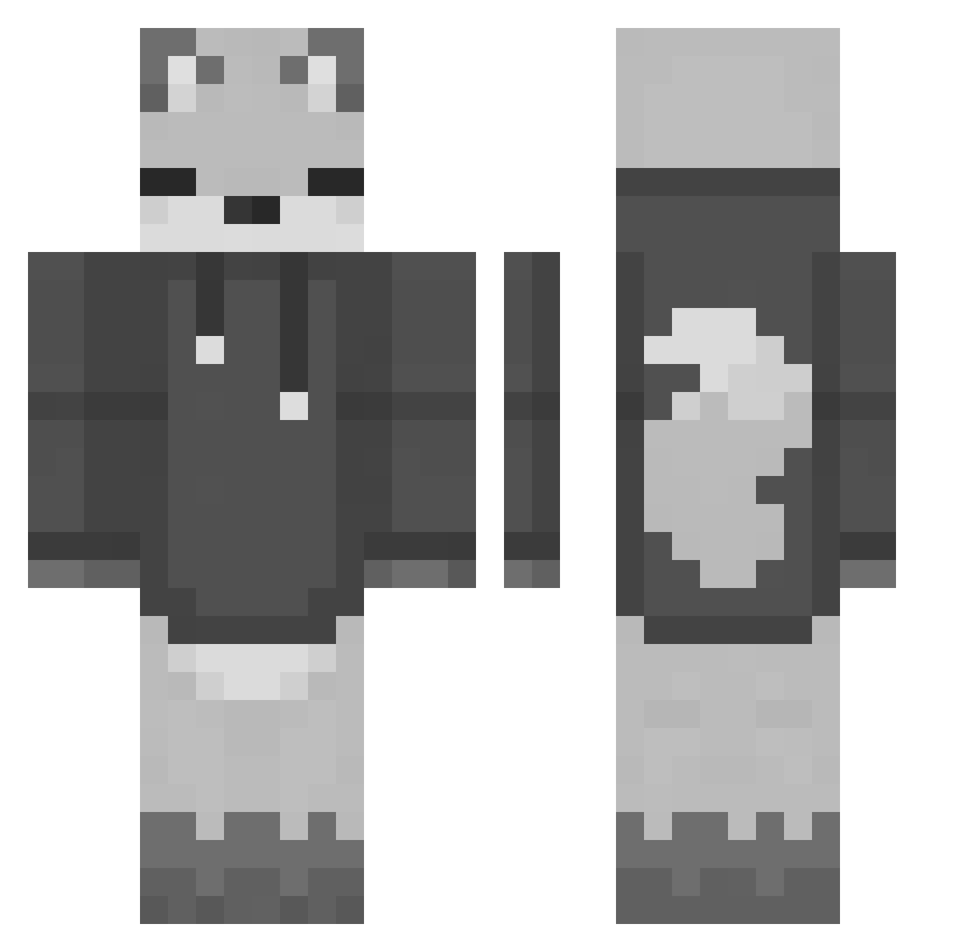 kotechan000 Minecraft skin, front and back view