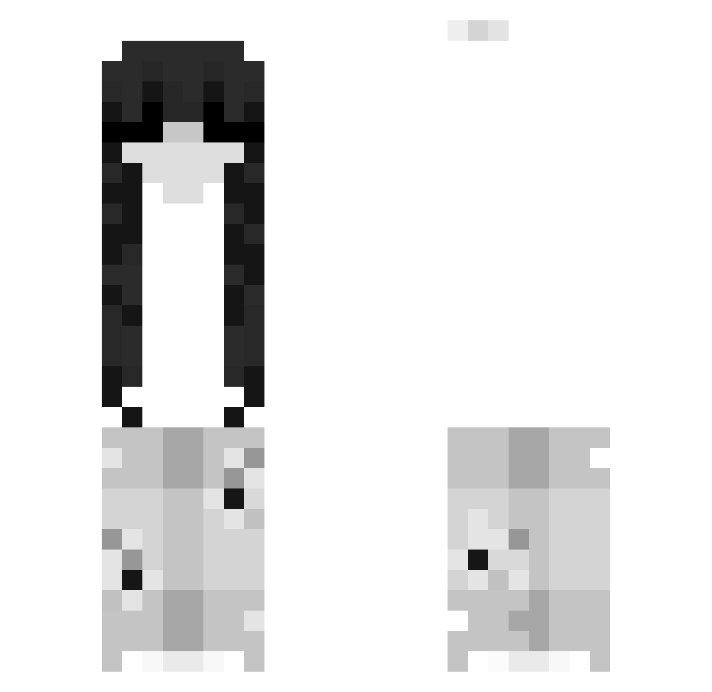 Lerzaczek Minecraft skin, front and back view