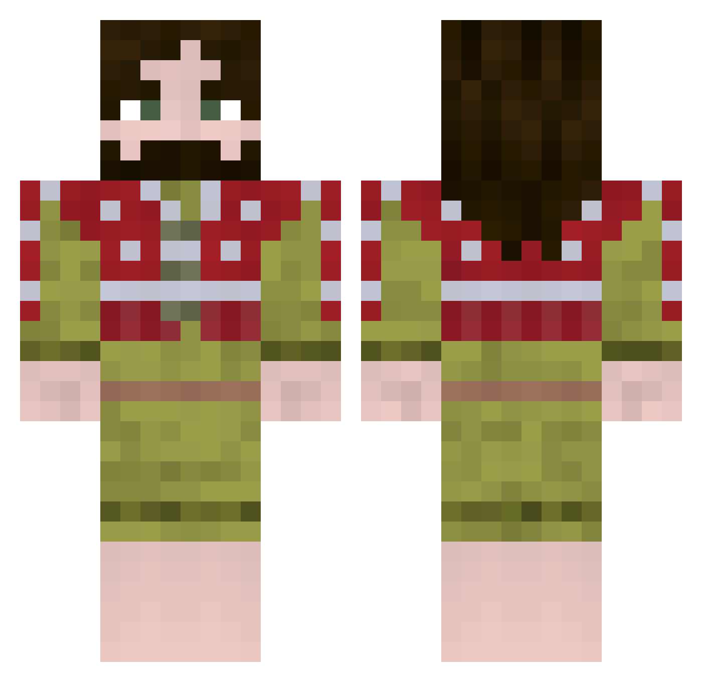 angaillmheach Minecraft skin, front and back view