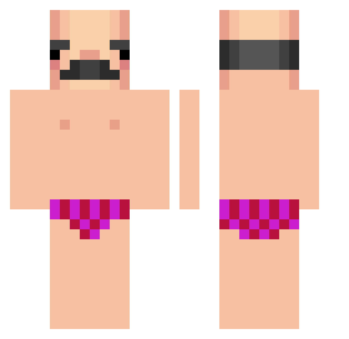 TOR1Tz Minecraft skin, front and back view