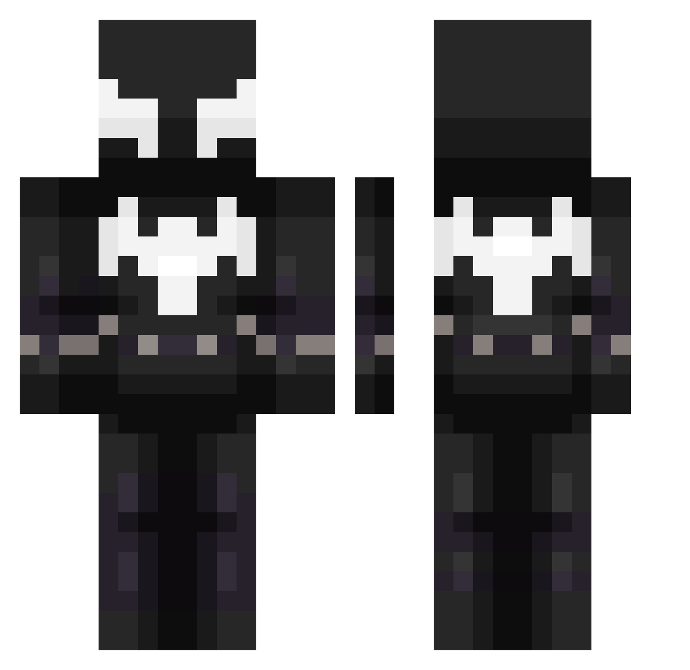 immune2shotz Minecraft skin, front and back view