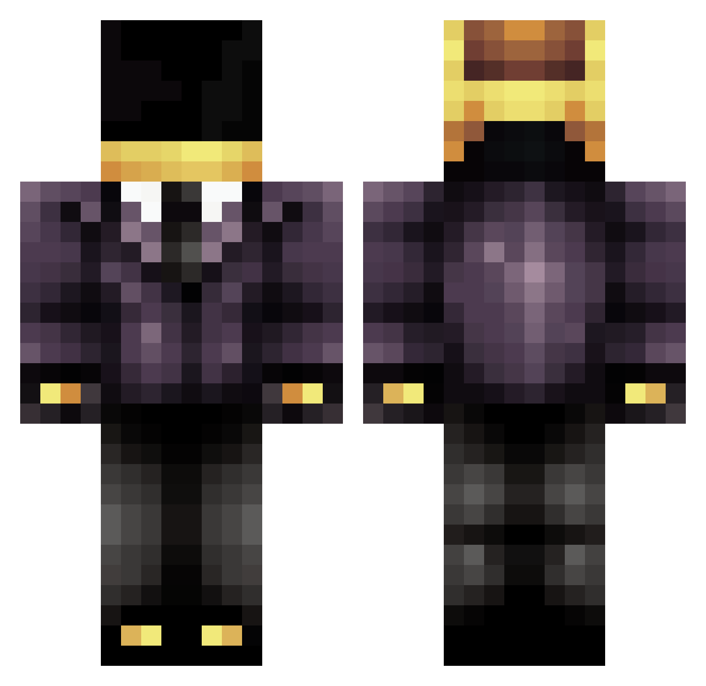 gurdian1234 Minecraft skin, front and back view