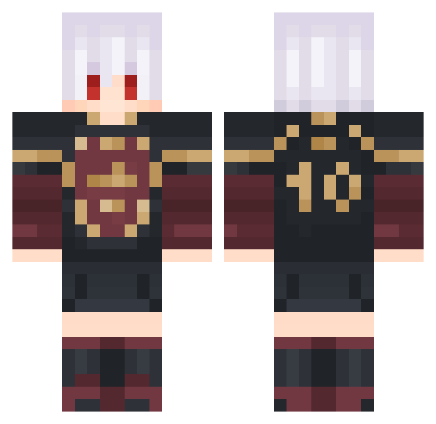 Xerneos04 Minecraft skin, front and back view