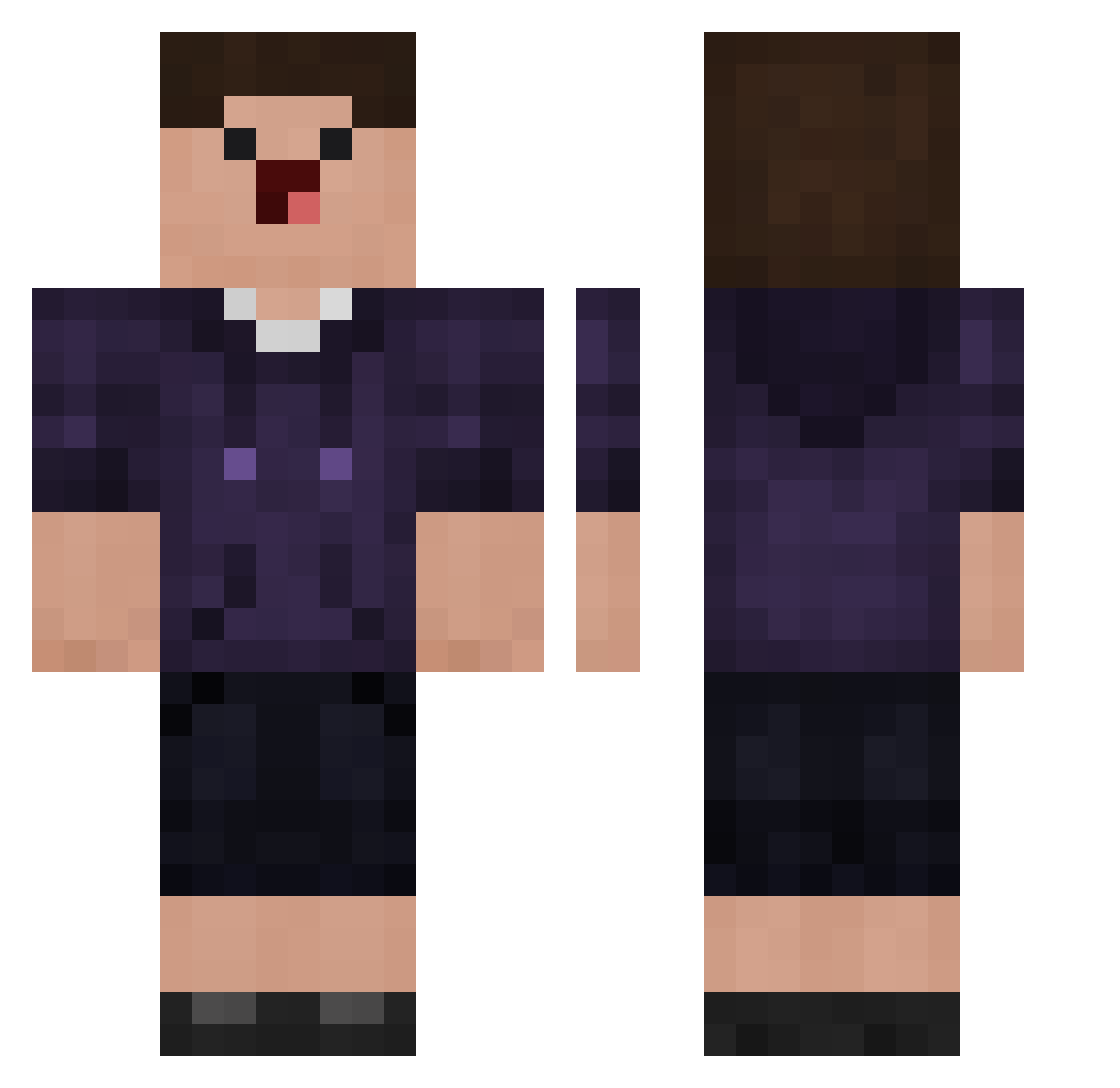 Itashi_H Minecraft skin, front and back view
