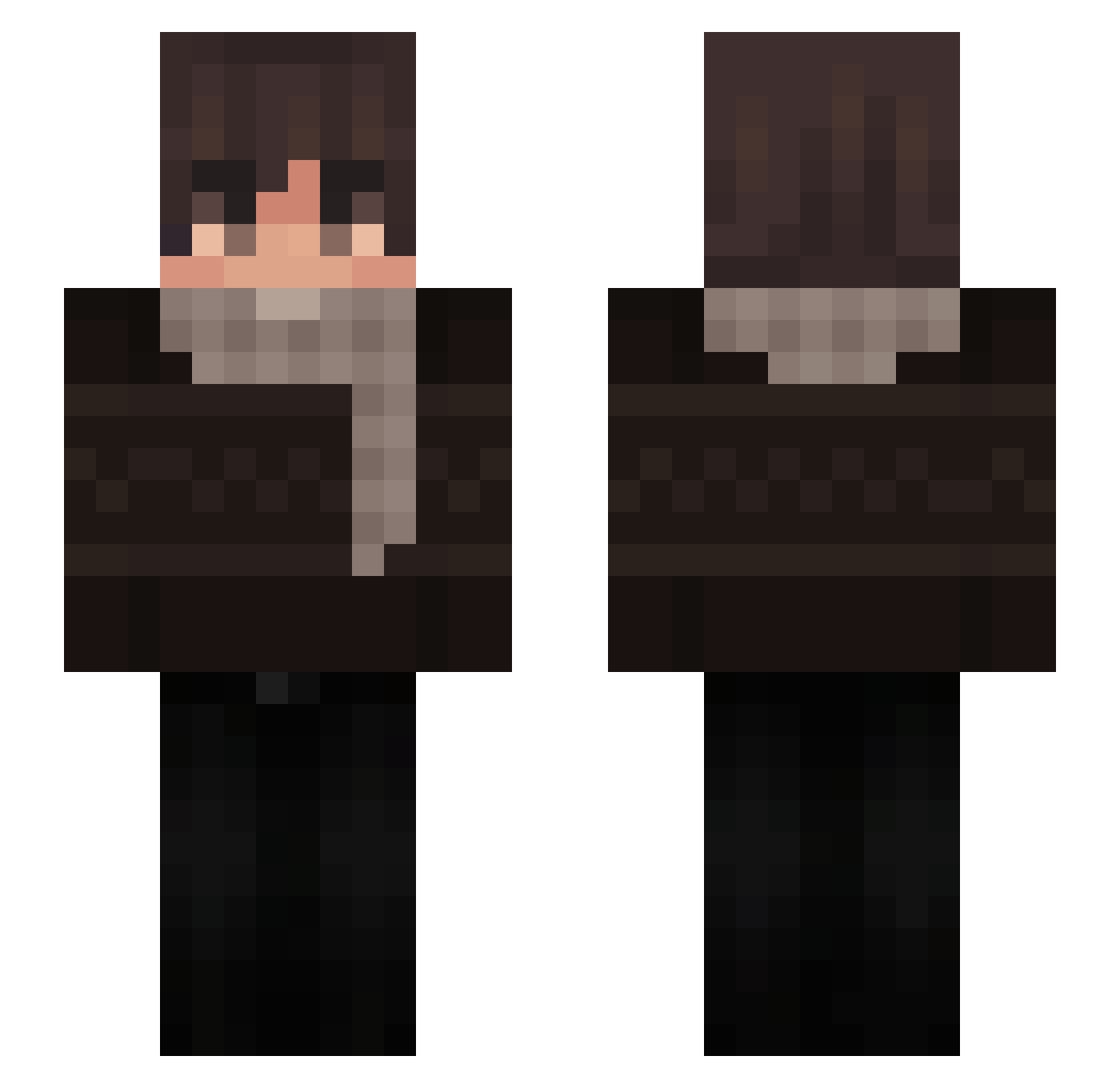 Reyn12 Minecraft skin, front and back view