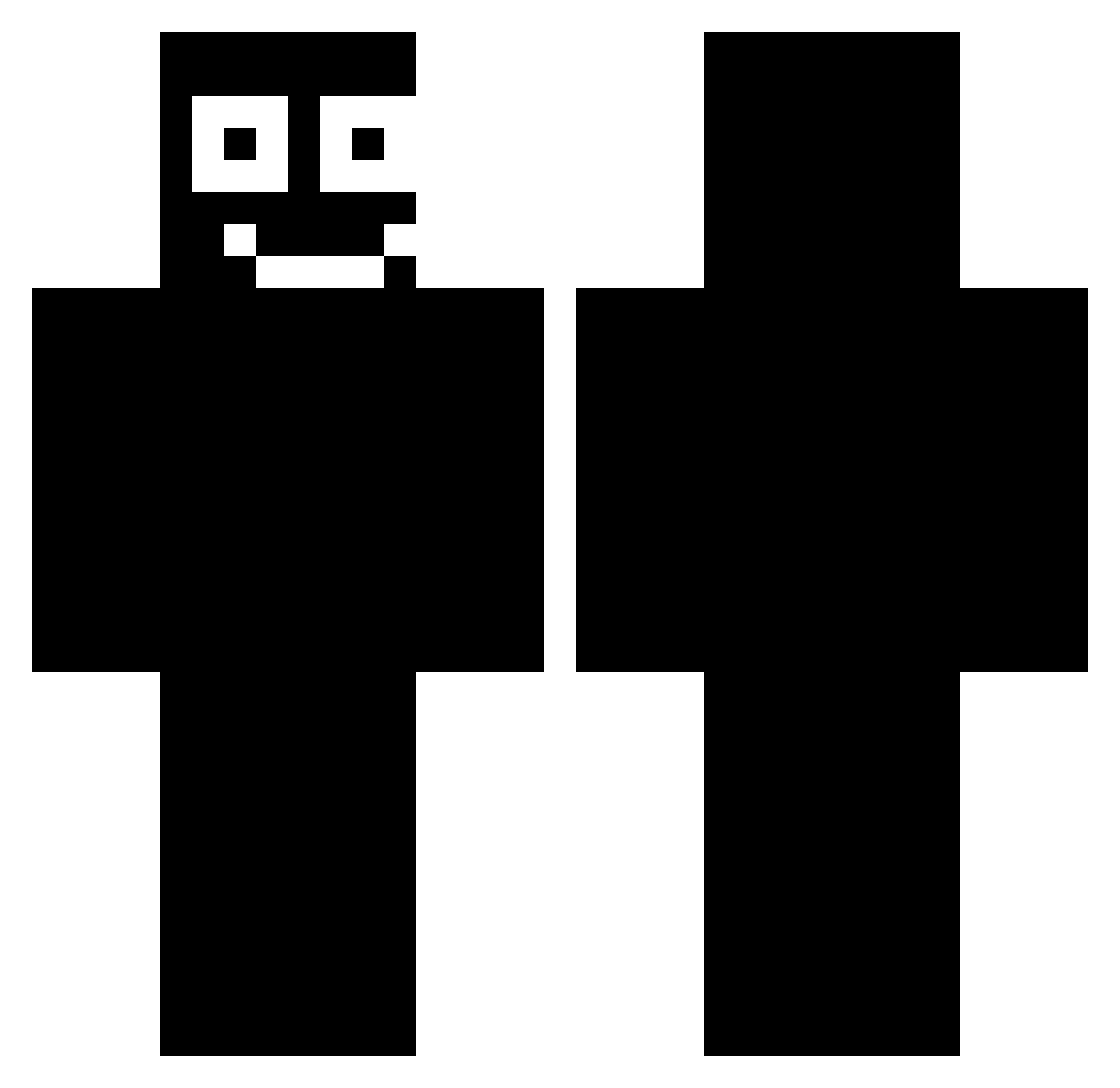 Sarunce Minecraft skin, front and back view