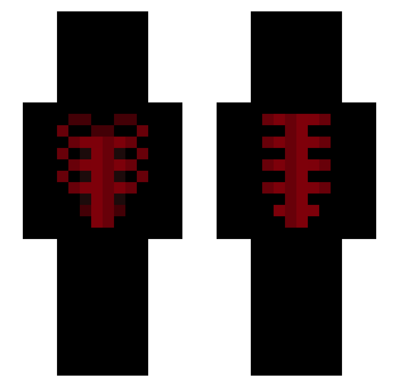 8Jny Minecraft skin, front and back view