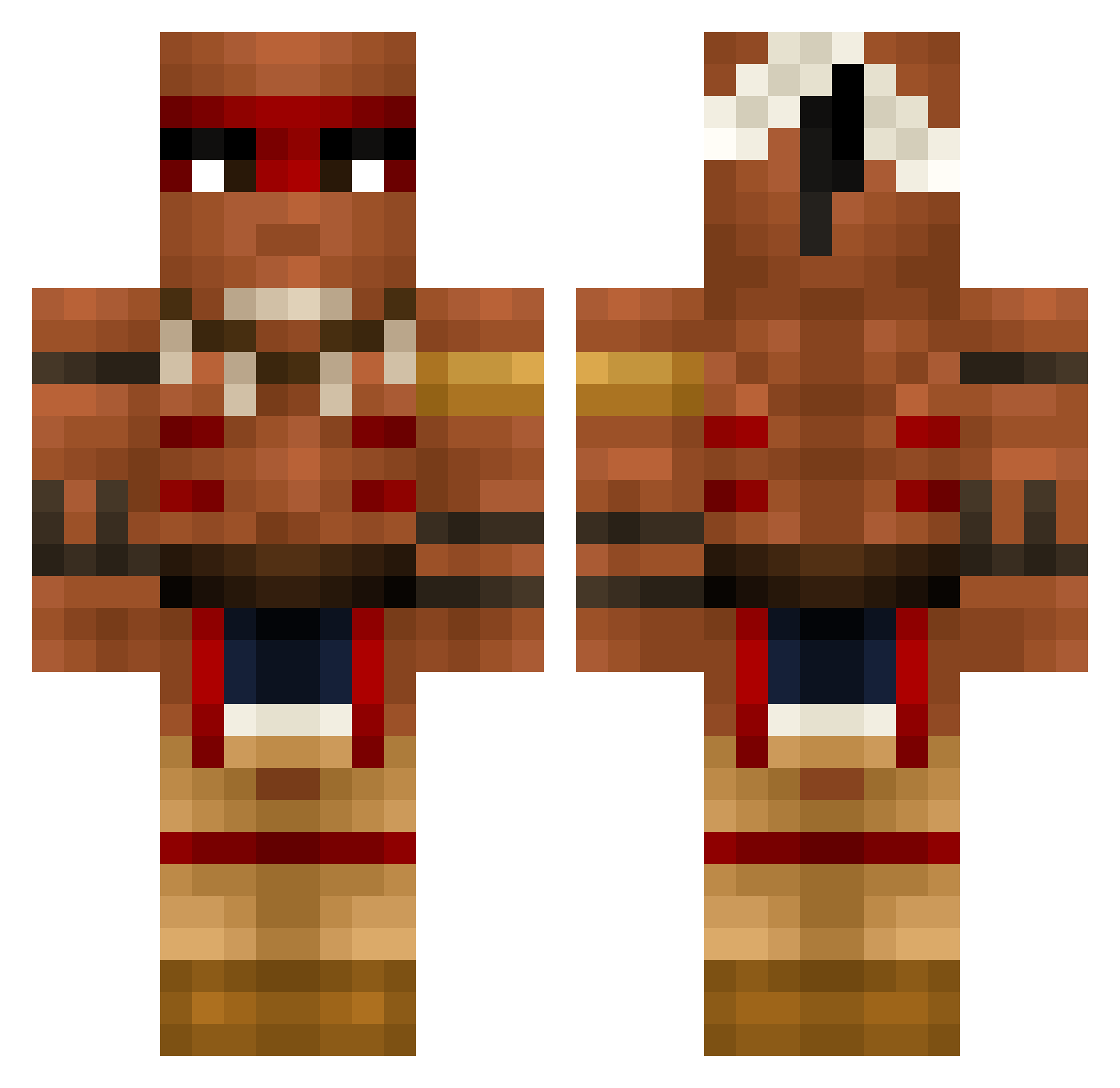 SaulGamingman Minecraft skin, front and back view