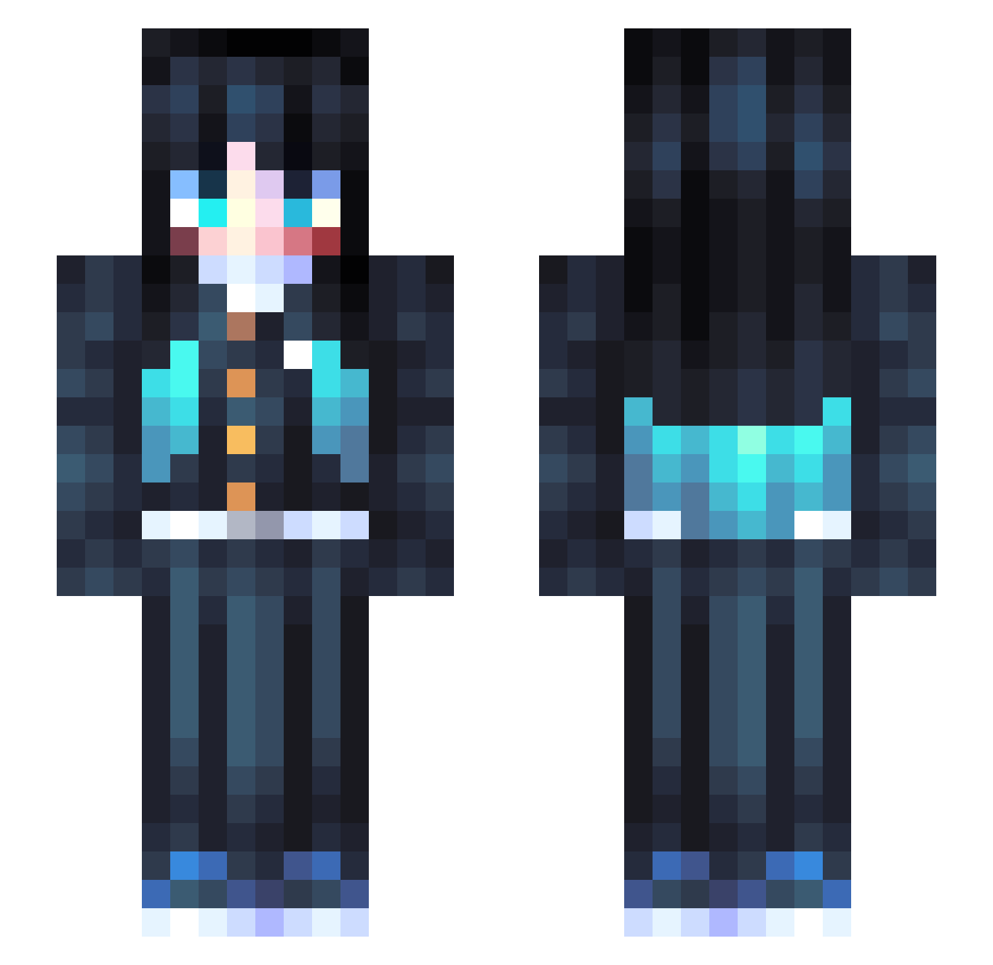 Leomidas_ Minecraft skin, front and back view
