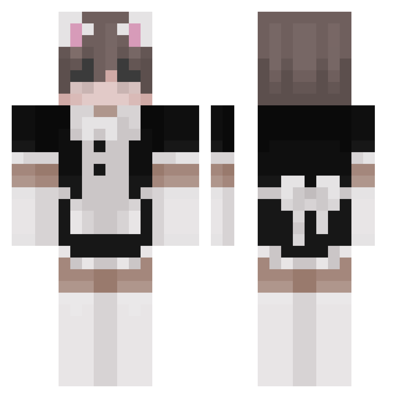 SamIsANerd Minecraft skin, front and back view