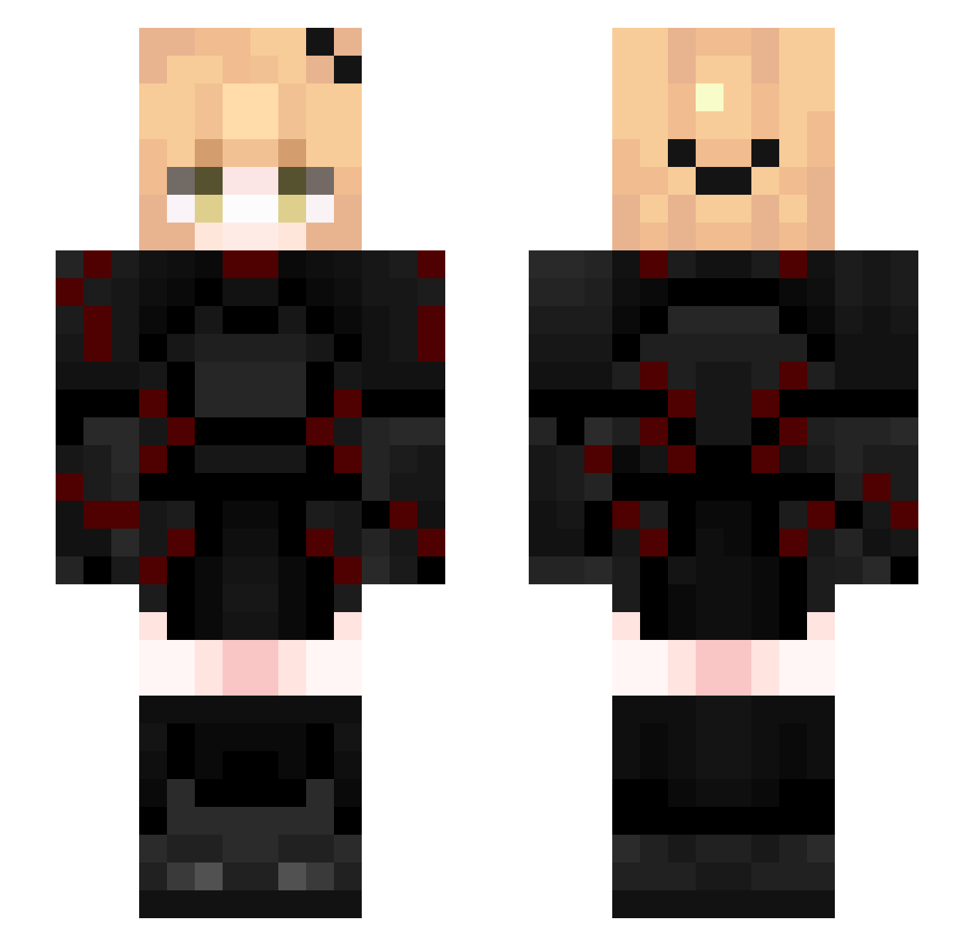 Fishing7422 Minecraft skin, front and back view