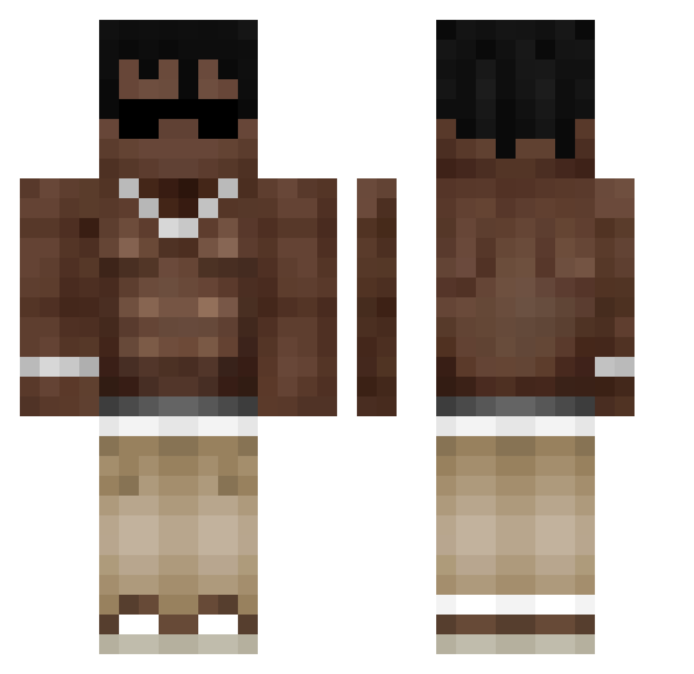 felit3n Minecraft skin, front and back view