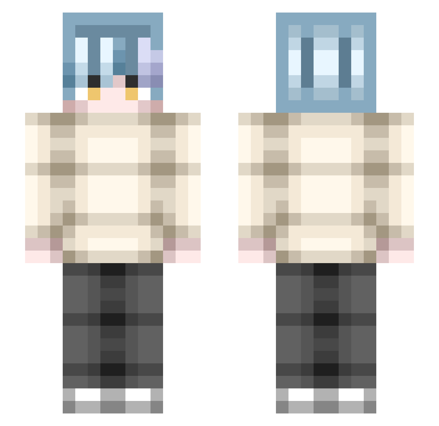 SequentiaIly1_ Minecraft skin, front and back view