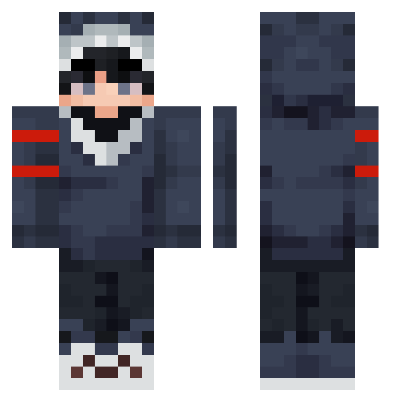 Sutoreritski Minecraft skin, front and back view