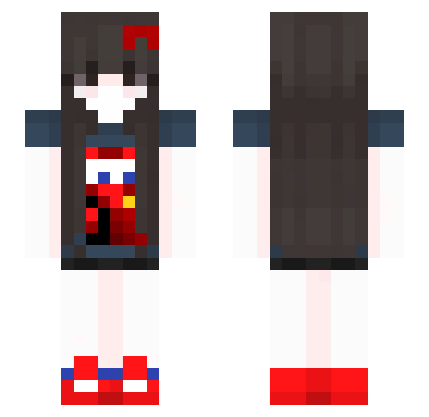sorakadamaya Minecraft skin, front and back view