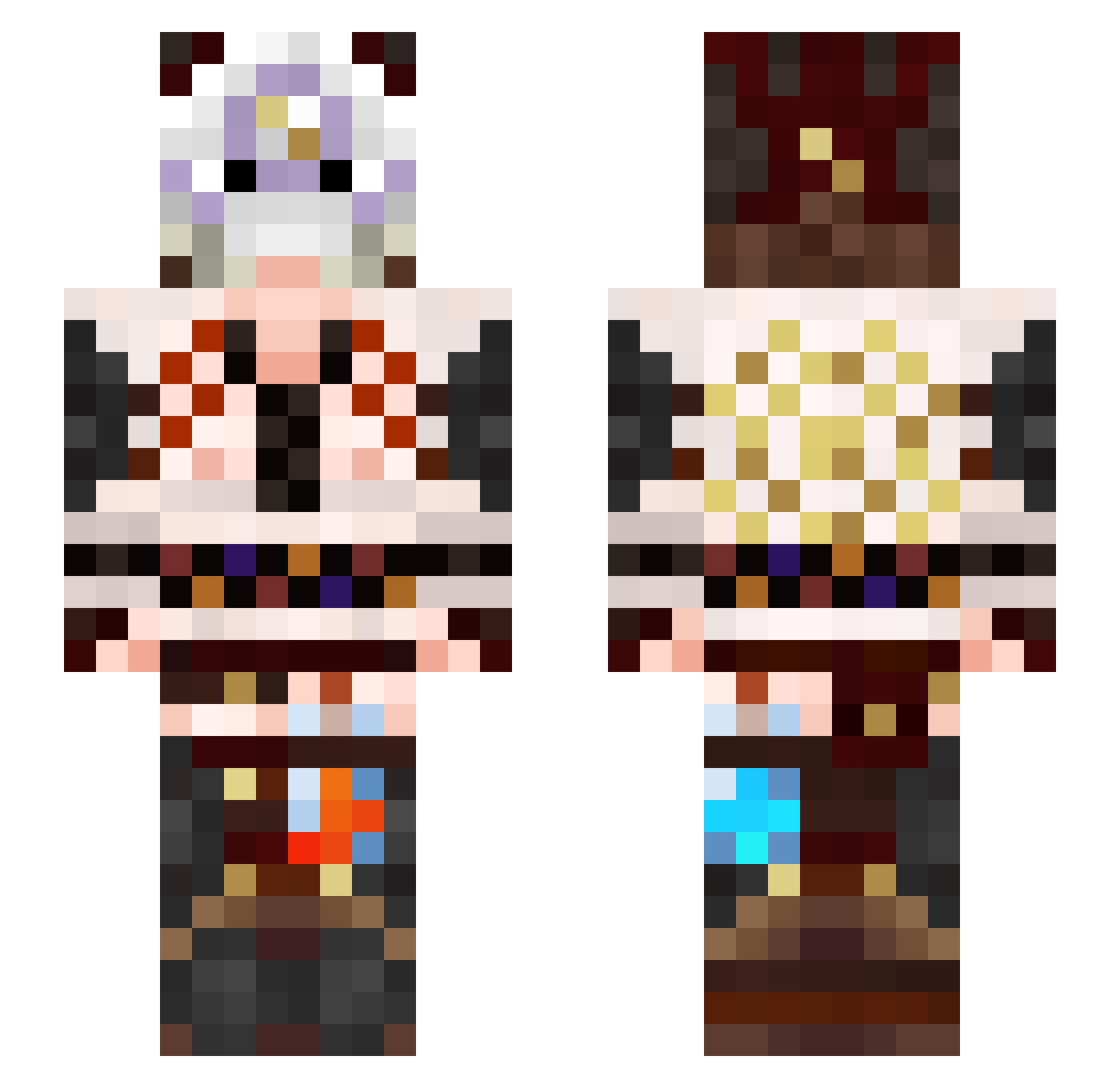 Rdu_ Minecraft skin, front and back view