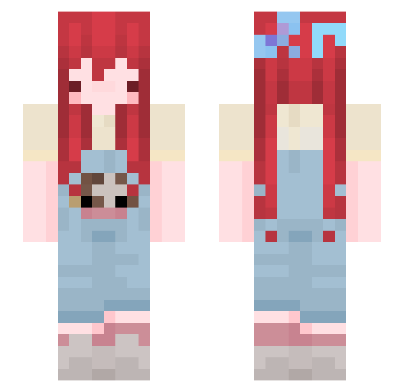 aimeeev11 Minecraft skin, front and back view