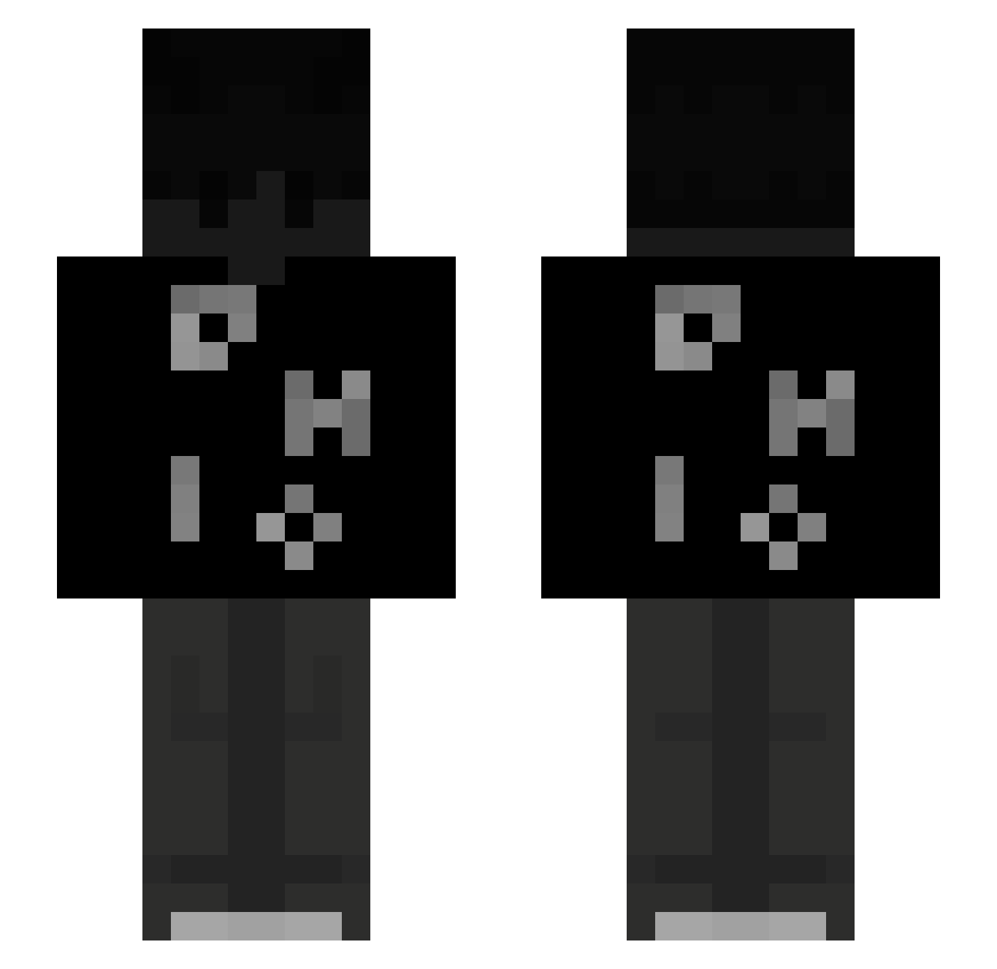 OHIOJOEL Minecraft skin, front and back view