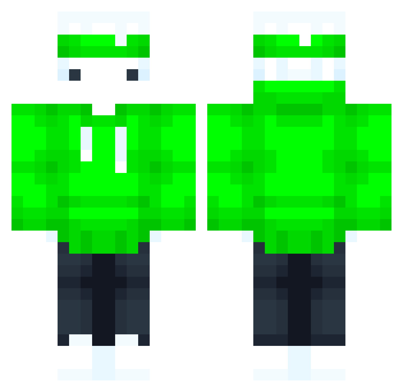 jonat07 Minecraft skin, front and back view