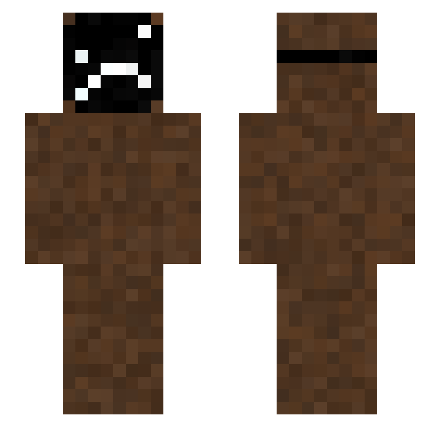 ByiByi Minecraft skin, front and back view