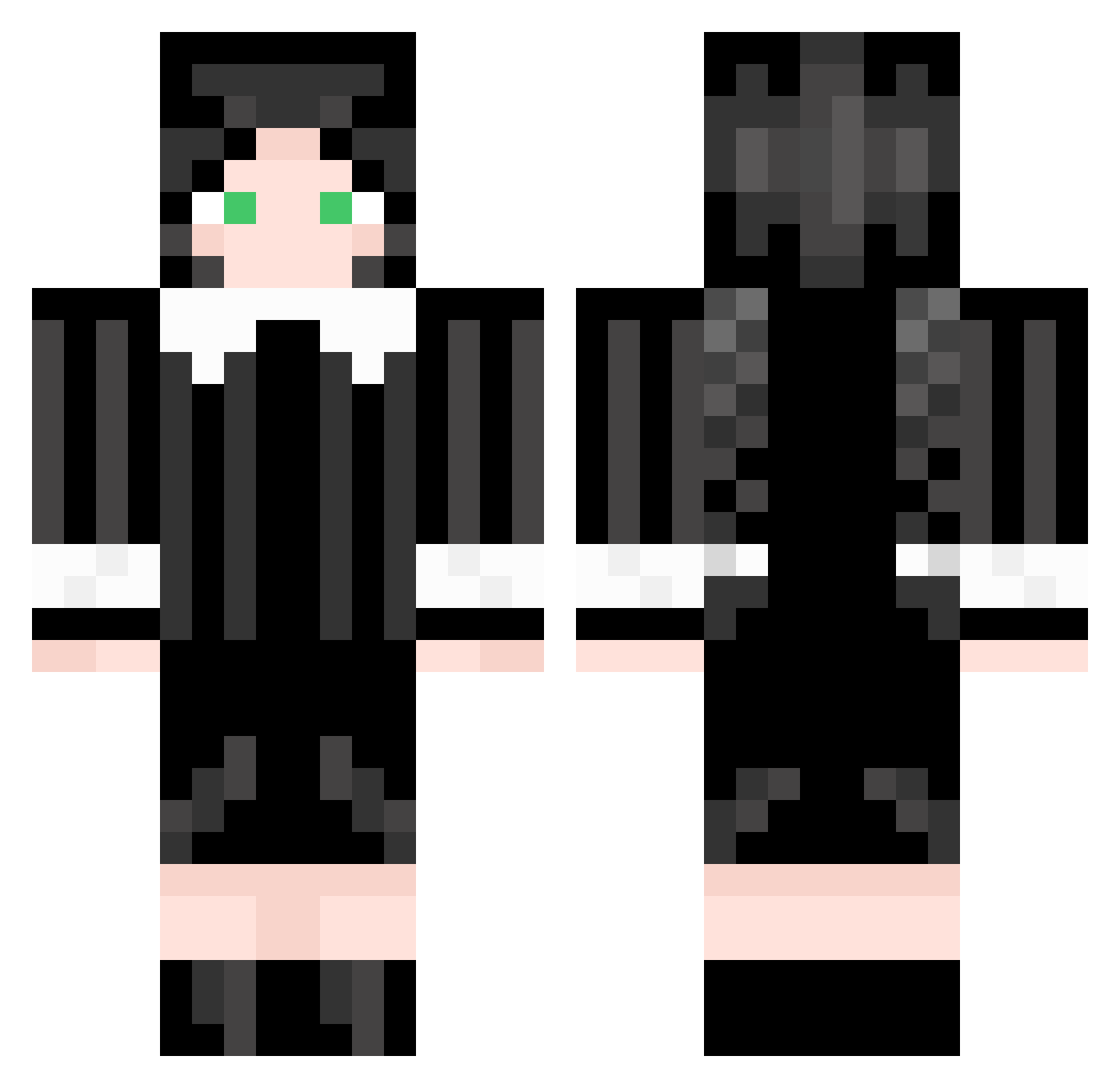 NikMonster69 Minecraft skin, front and back view