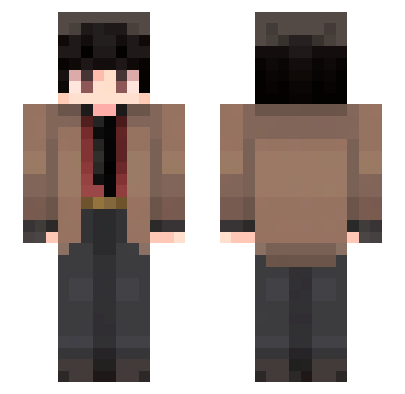 ErnexParacetamol Minecraft skin, front and back view