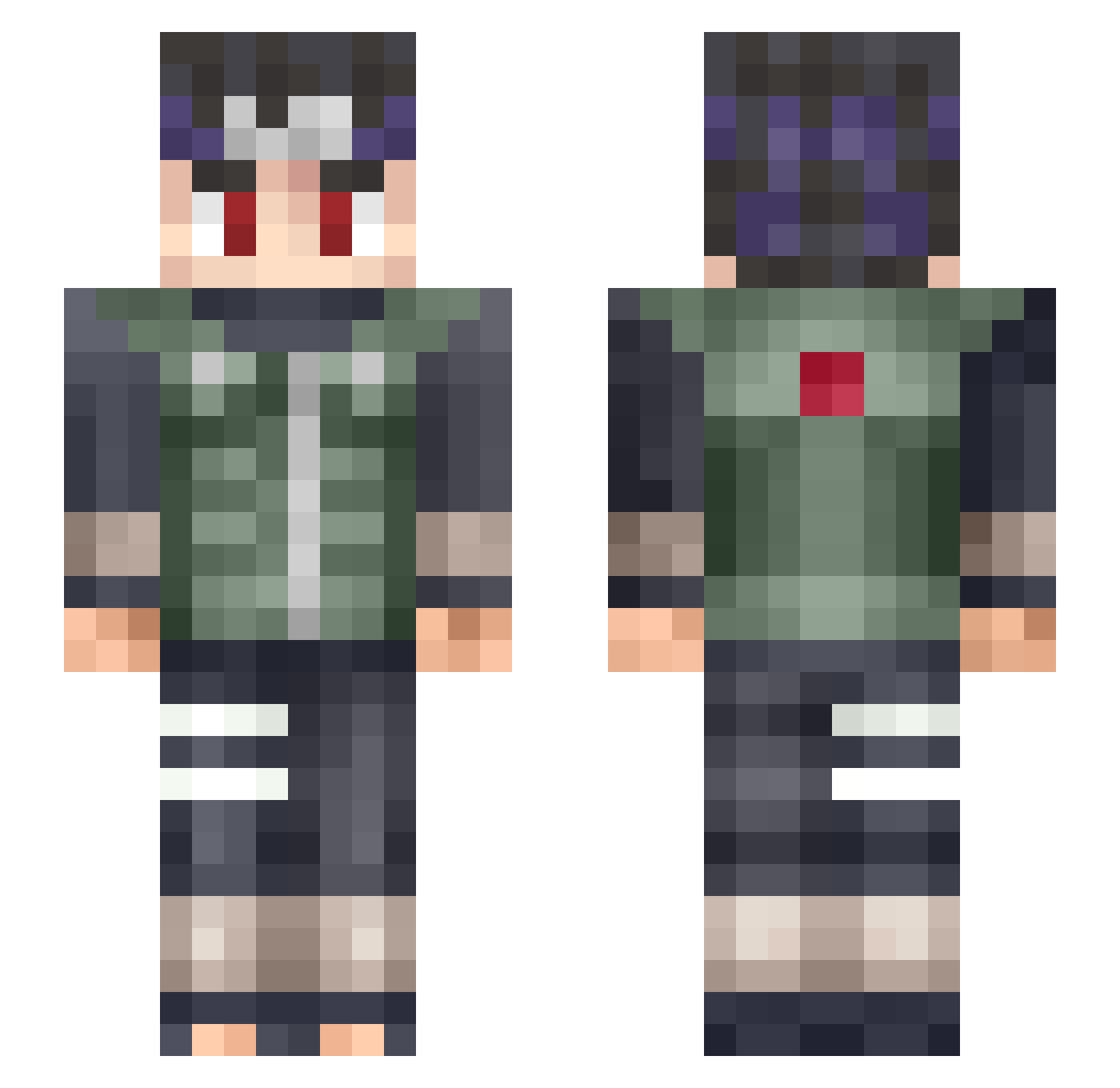Rianco Minecraft skin, front and back view