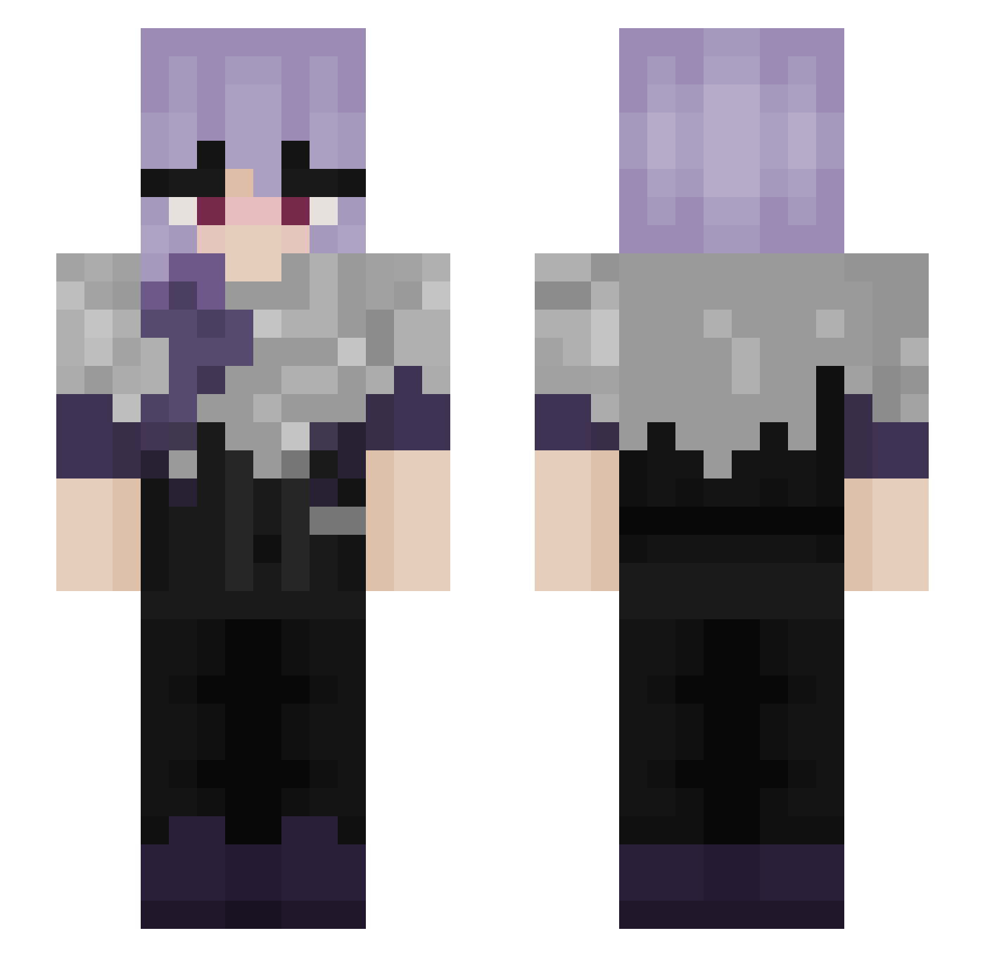 abl4zingcomet Minecraft skin, front and back view