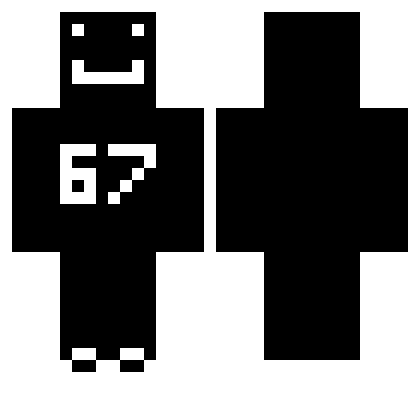 AllanBlade Minecraft skin, front and back view
