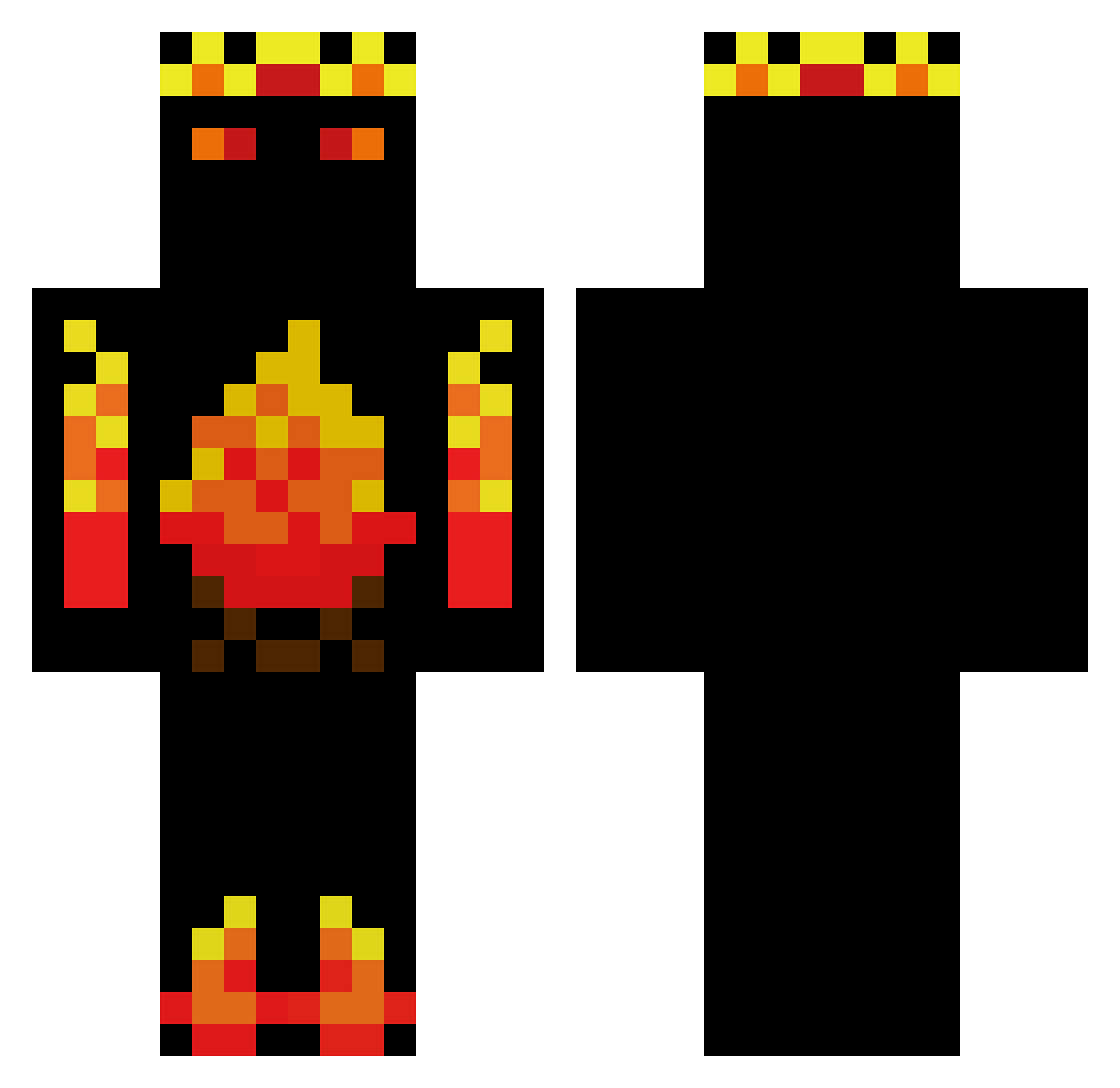Rehrambo Minecraft skin, front and back view