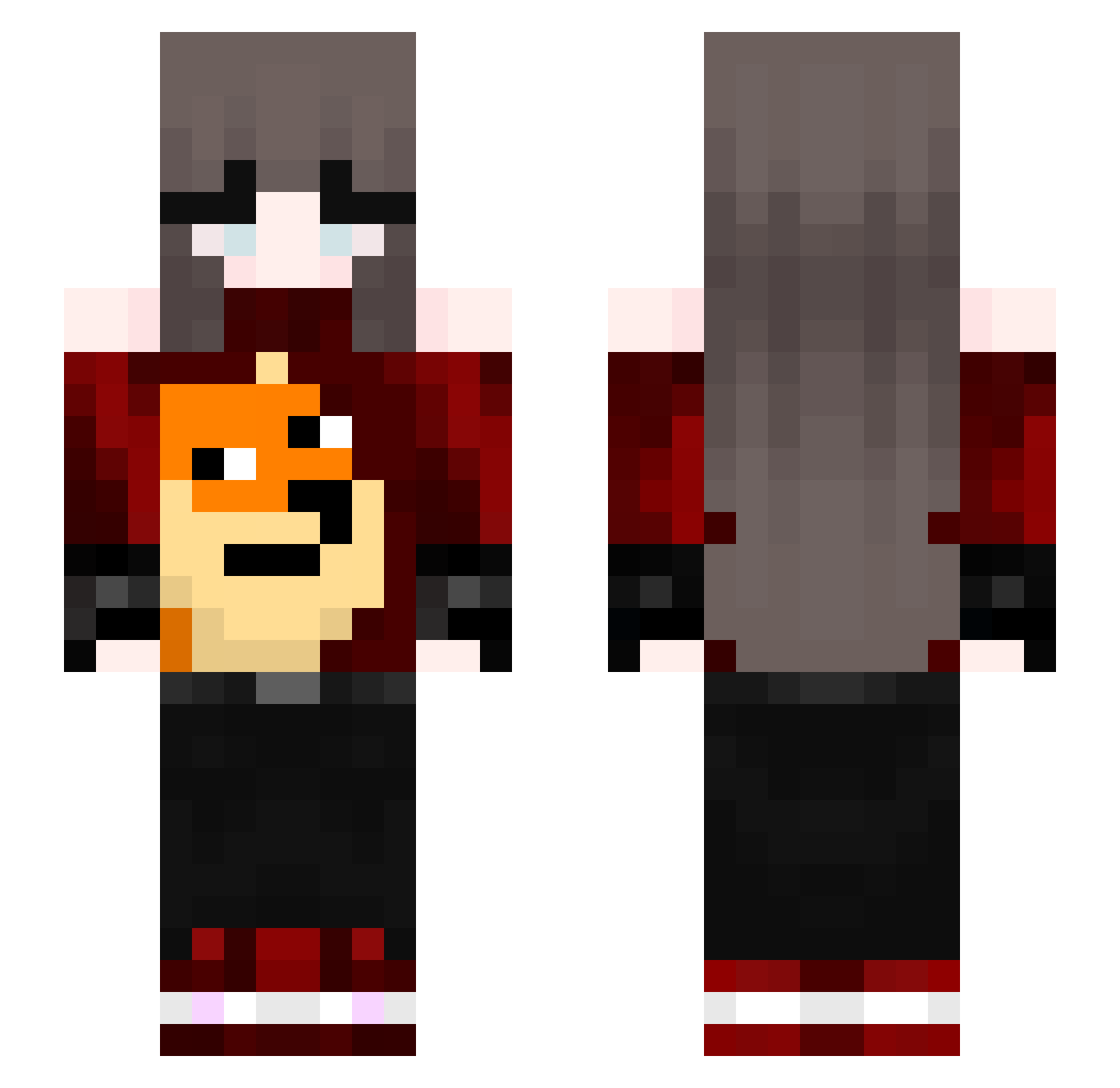 DCsKids Minecraft skin, front and back view